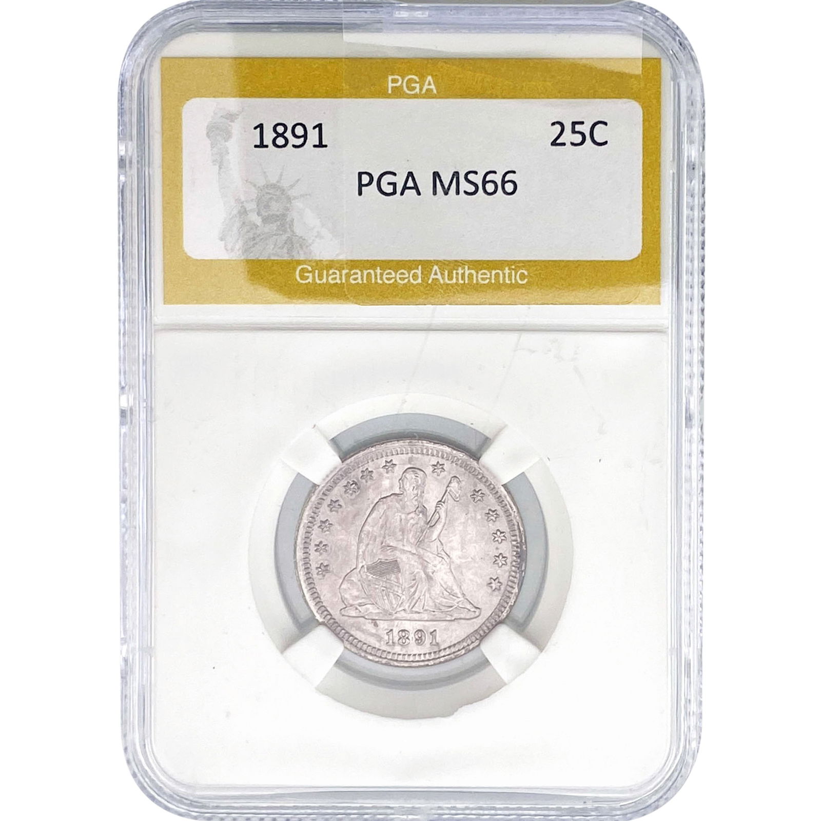 1891 Seated Liberty Quarter PGA MS66 (1 of 2)