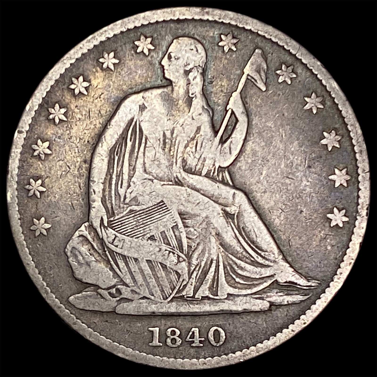 1840-O Silver Half Dollar LIGHTLY CIRCULATED: 1840-O Silver Half Dollar LIGHTLY CIRCULATED