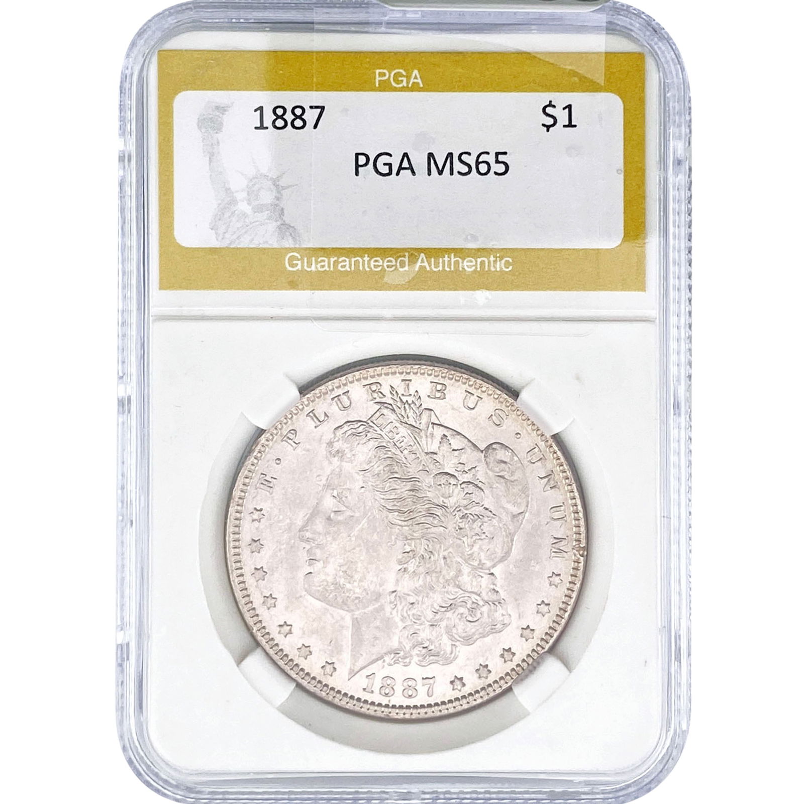 1887 Morgan Silver Dollar PGA MS65: 1887 Morgan Silver Dollar PGA MS65
