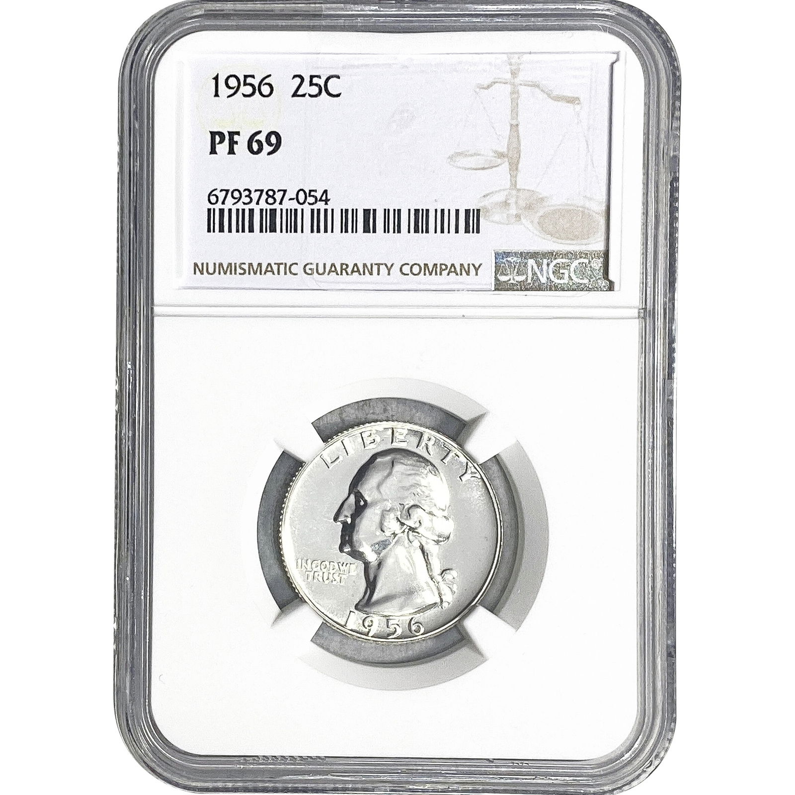 1956 Washington Silver Quarter NGC PF69: 1956 Washington Silver Quarter NGC PF69