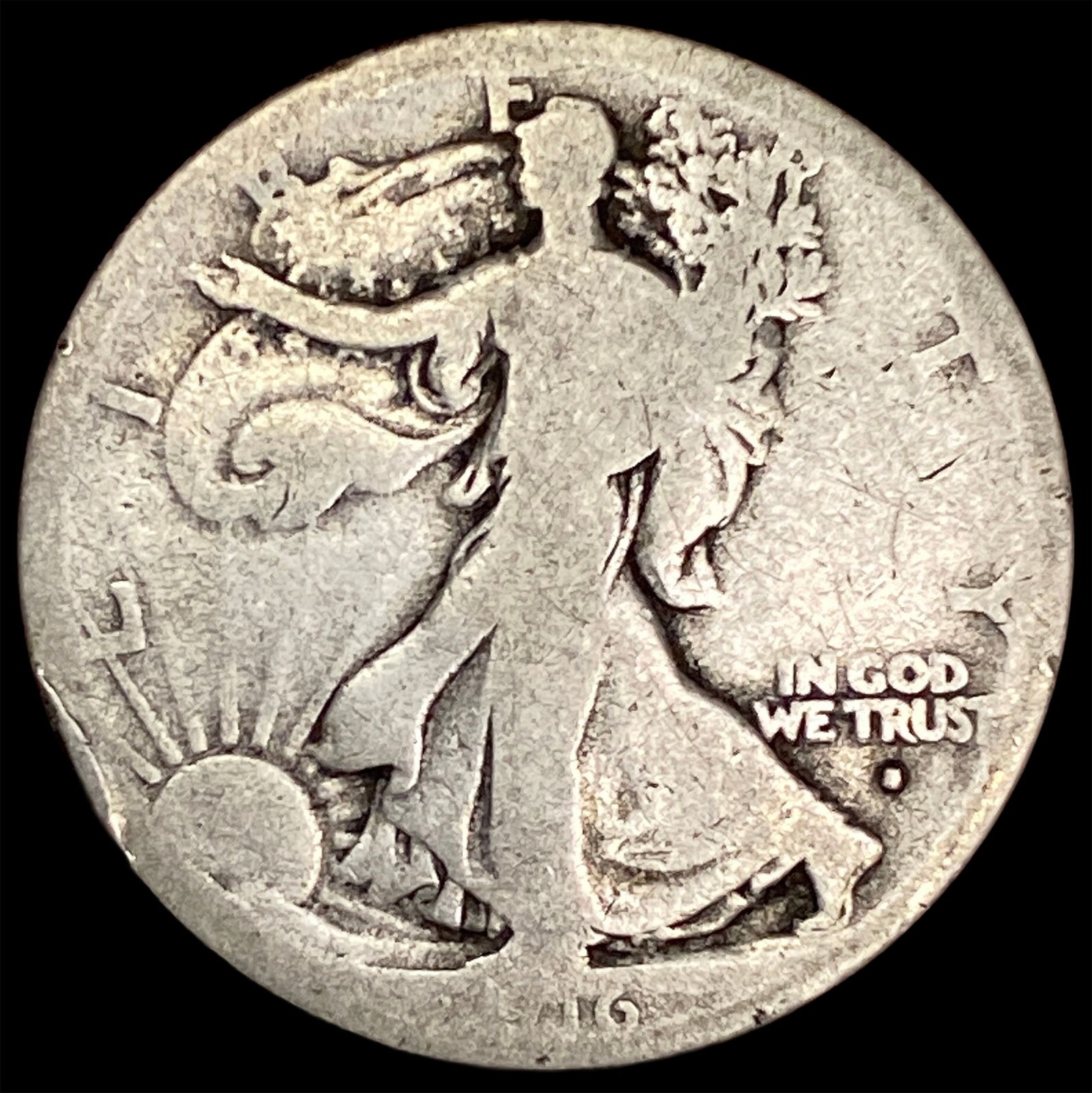 1916-S Silver Walking Liberty Half Dollar NICELY CIRCULATED: 1916-S Silver Walking Liberty Half Dollar NICELY CIRCULATED