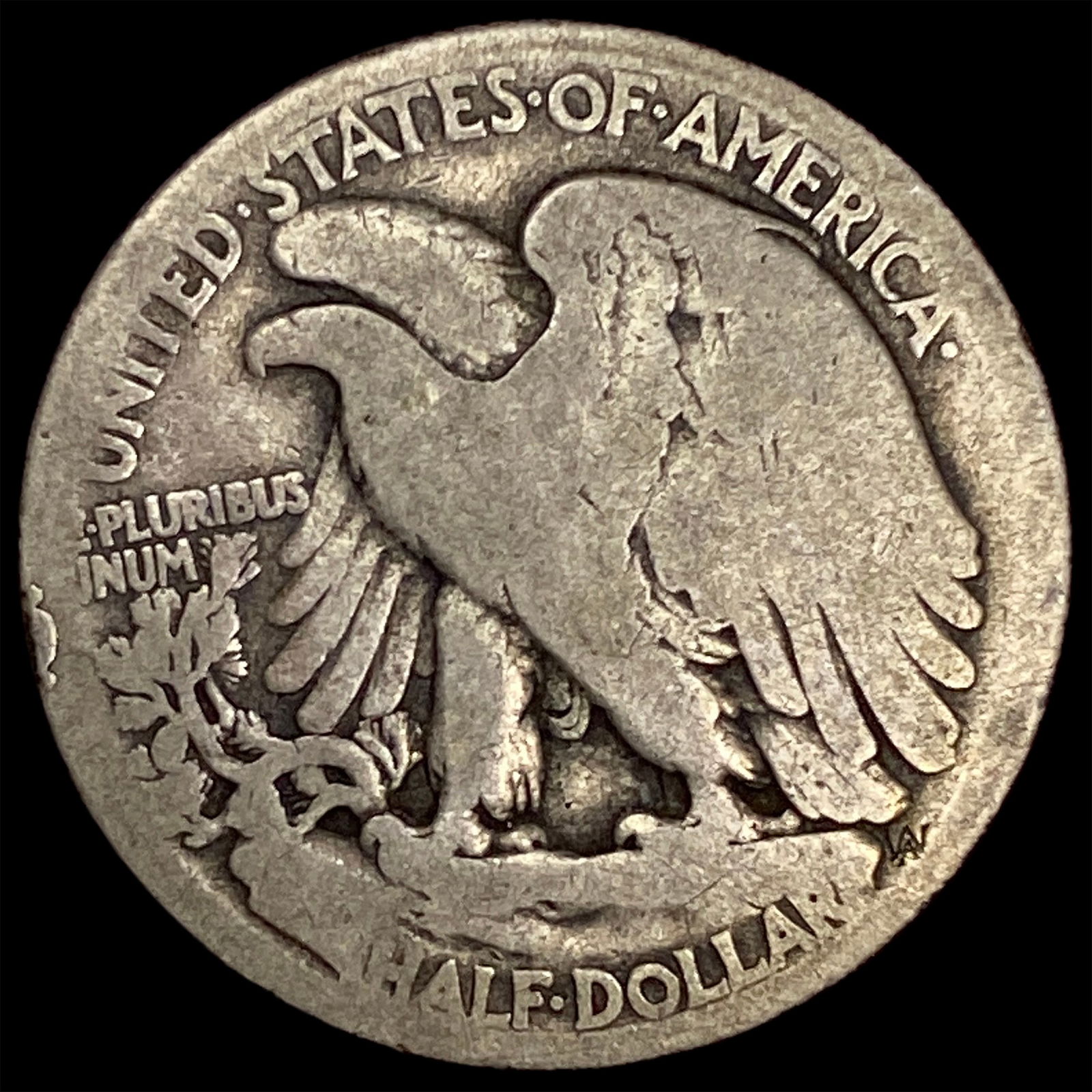 1916-S Silver Walking Liberty Half Dollar NICELY CIRCULATED - 2