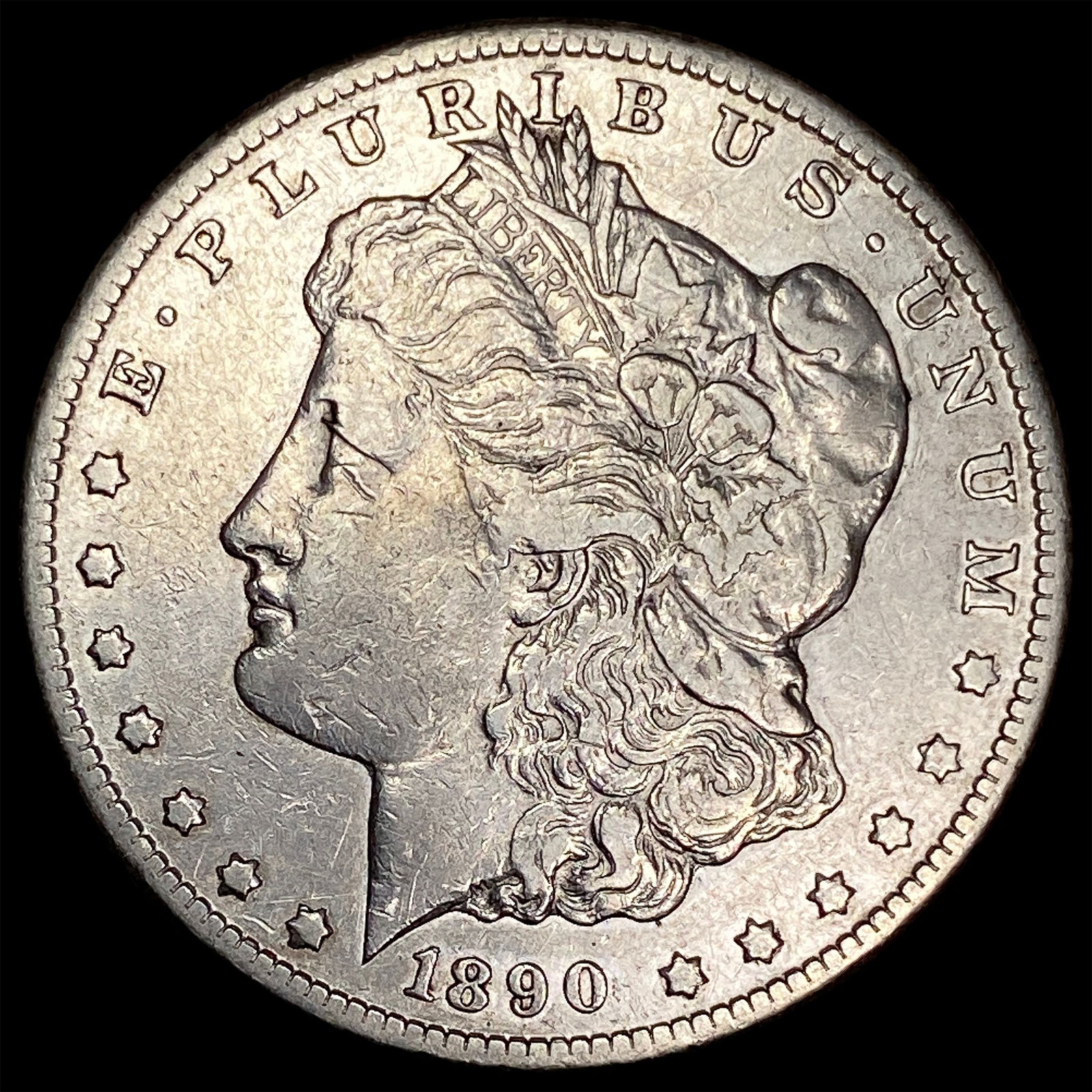 1890-CC Silver Morgan Dollar NEARLY UNCIRCULATED: 1890-CC Silver Morgan Dollar NEARLY UNCIRCULATED