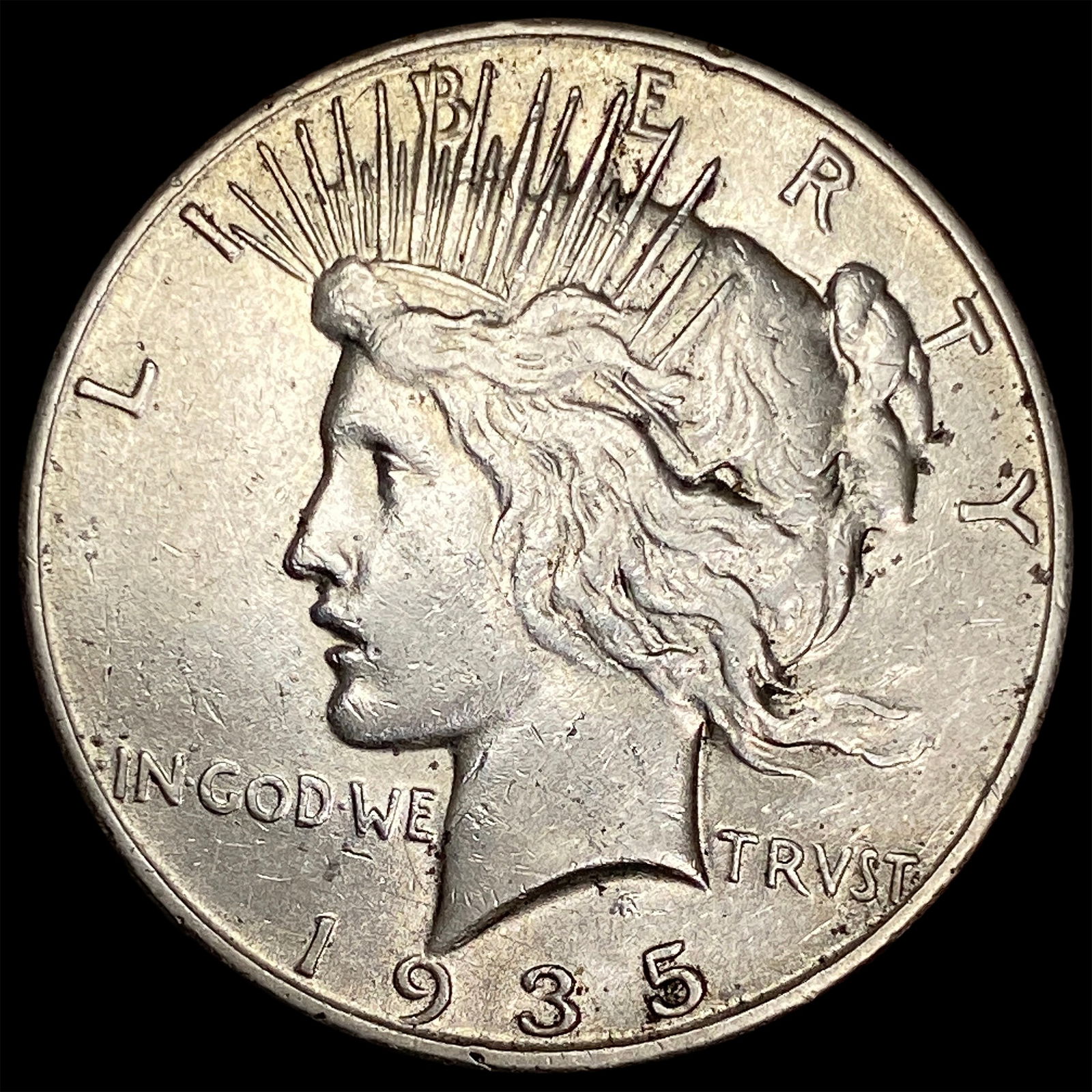 1935-S Silver Peace Dollar CLOSELY UNCIRCULATED (1 of 2)