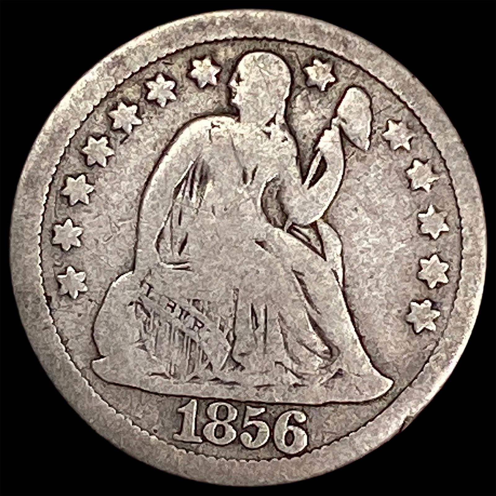 1856 Seated Liberty Dime LIGHTLY CIRCULATED (1 of 2)