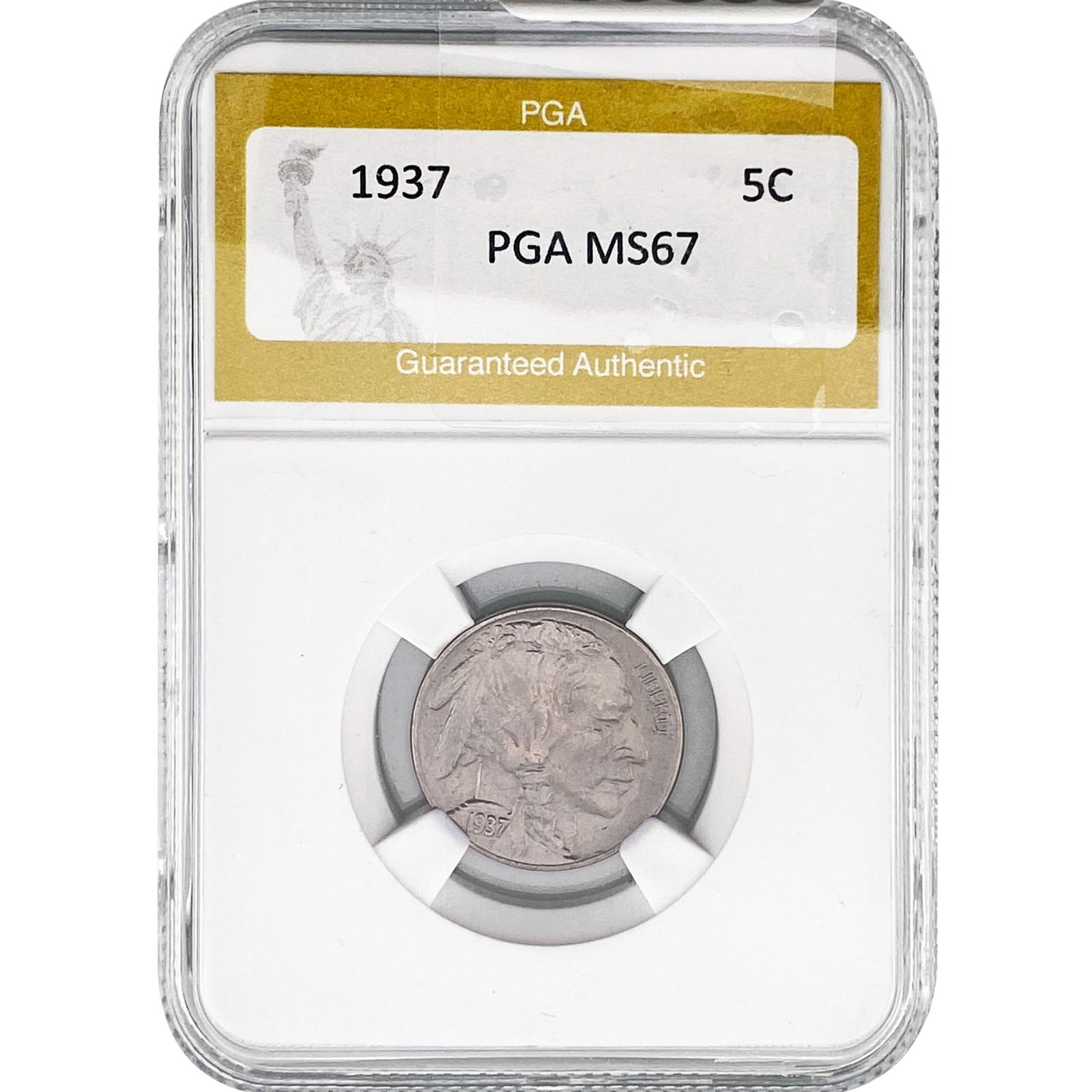 1937 Buffalo Nickel PGA MS67: 1937 Buffalo Nickel PGA MS67