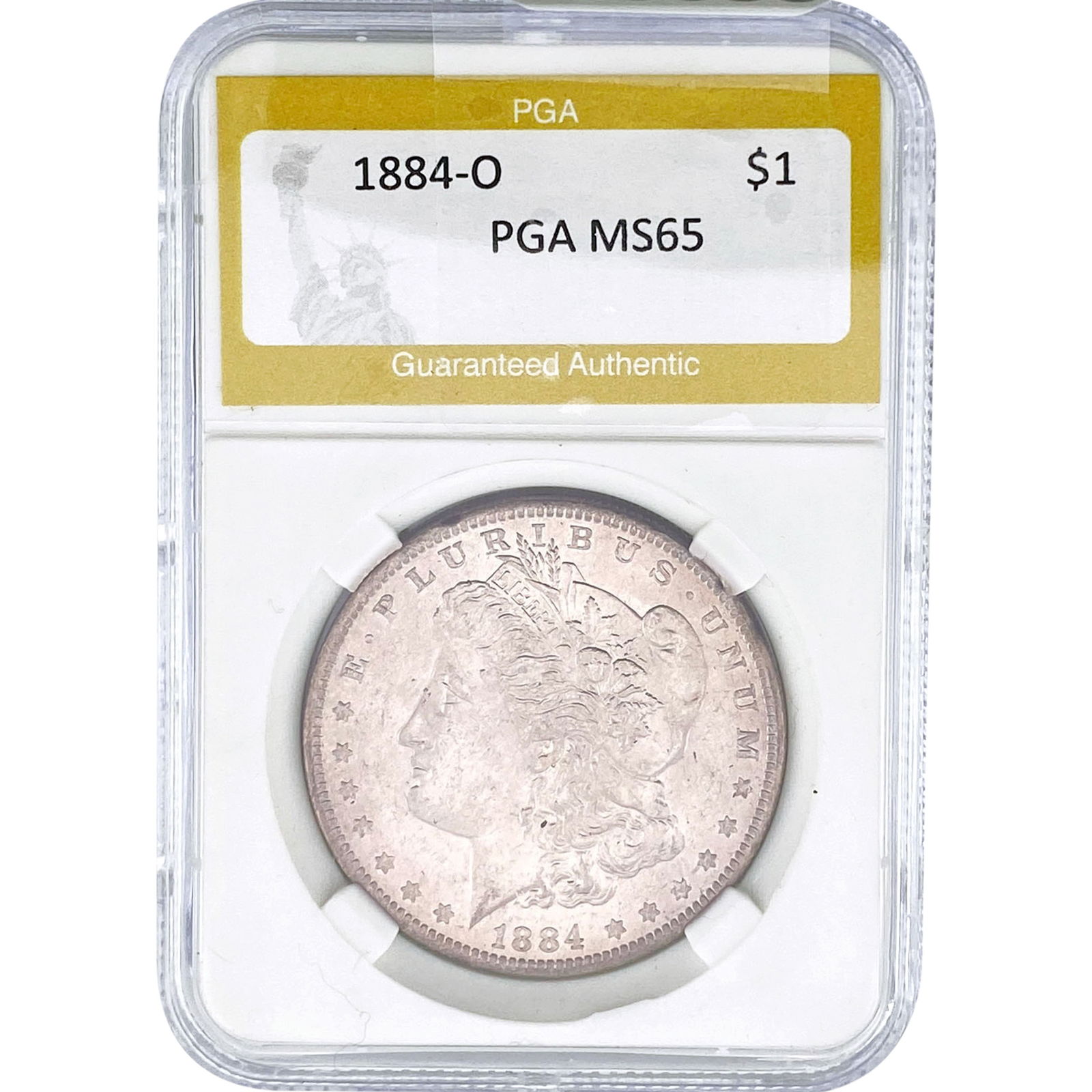 1884-O Morgan Silver Dollar PGA MS65: 1884-O Morgan Silver Dollar PGA MS65