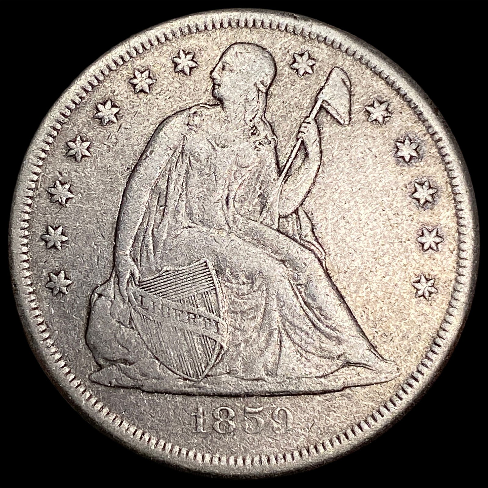 1859-O Silver Dollar LIGHTLY CIRCULATED (1 of 2)