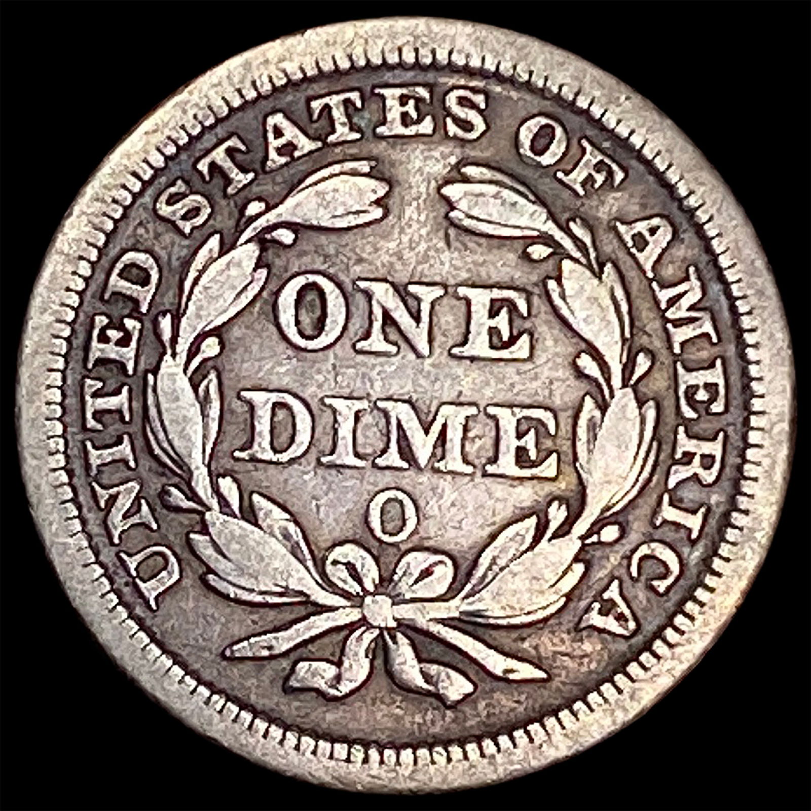 1856-O Silver Seated Liberty Dime ABOUT UNCIRCULATED - 2