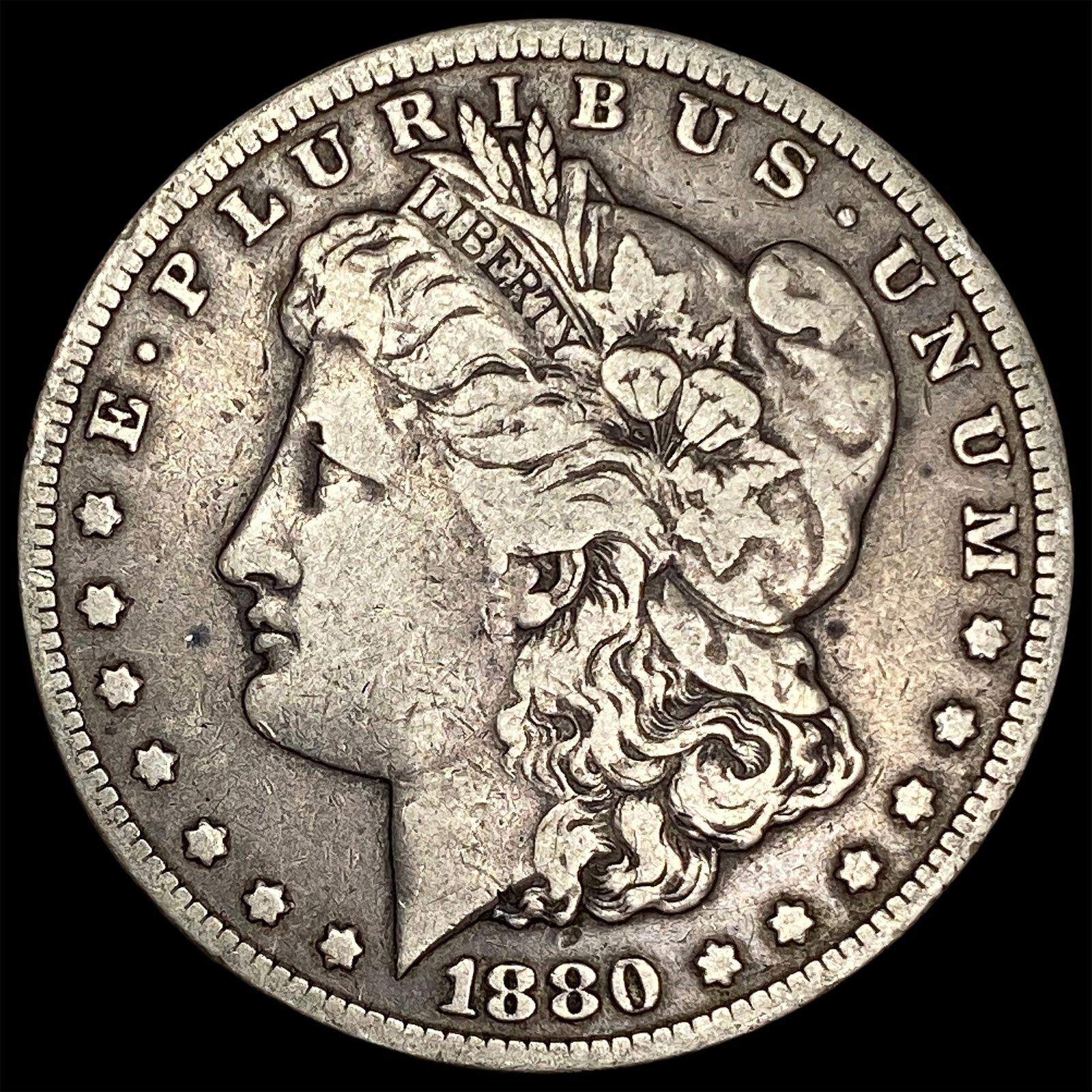 1880-CC Silver Morgan Dollar LIGHTLY CIRCULATED: 1880-CC Silver Morgan Dollar LIGHTLY CIRCULATED