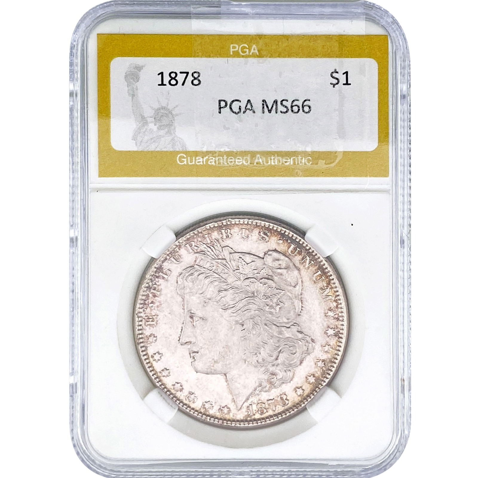 1878 Morgan Silver Dollar PGA MS66: 1878 Morgan Silver Dollar PGA MS66