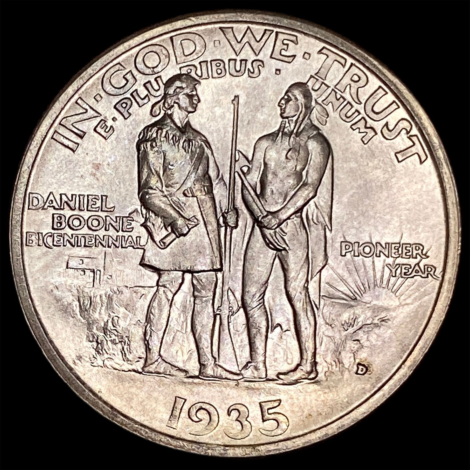 1935-D Silver Daniel Boone Half Dollar CHOICE BU (1 of 2)