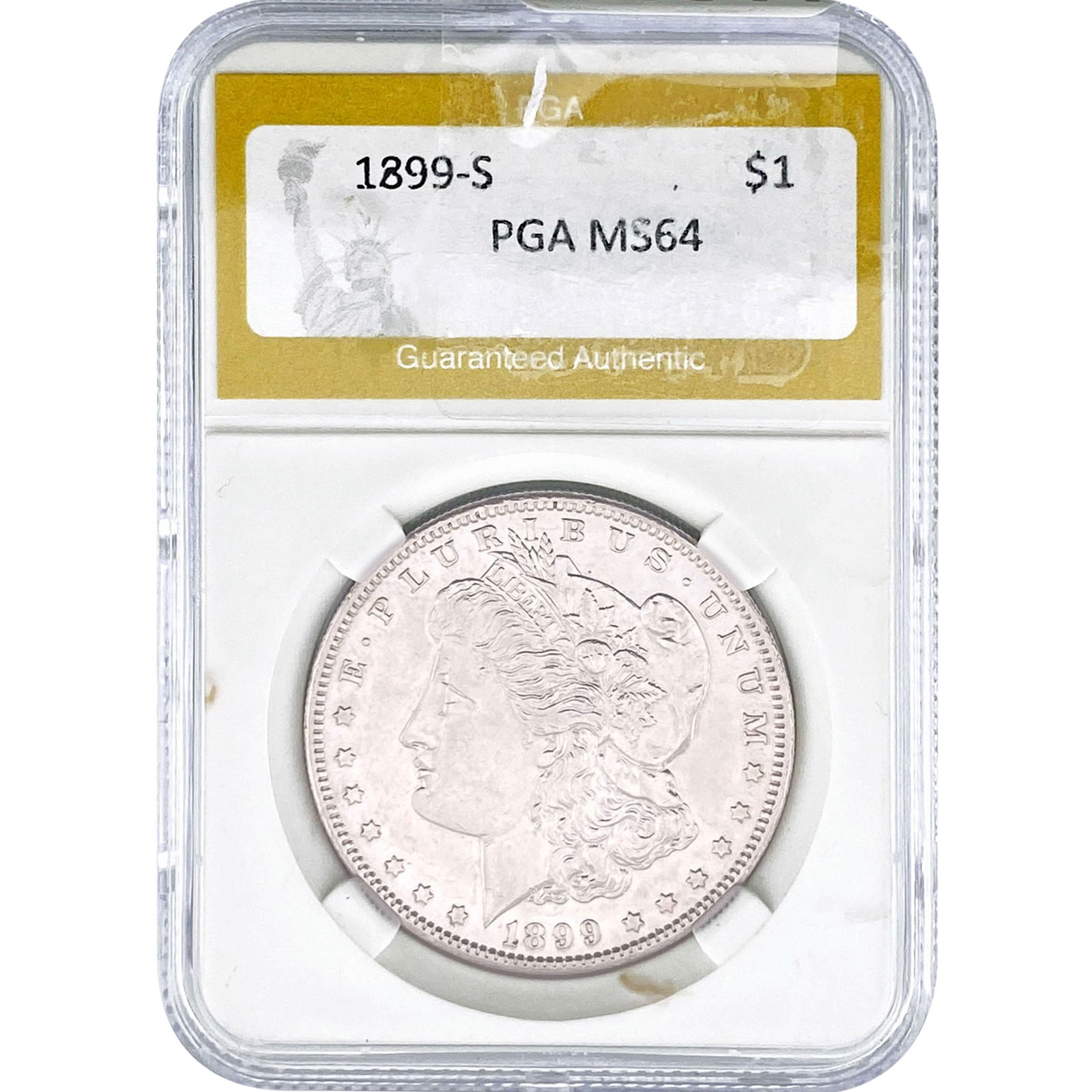 1899-S Morgan Silver Dollar PGA MS64: 1899-S Morgan Silver Dollar PGA MS64