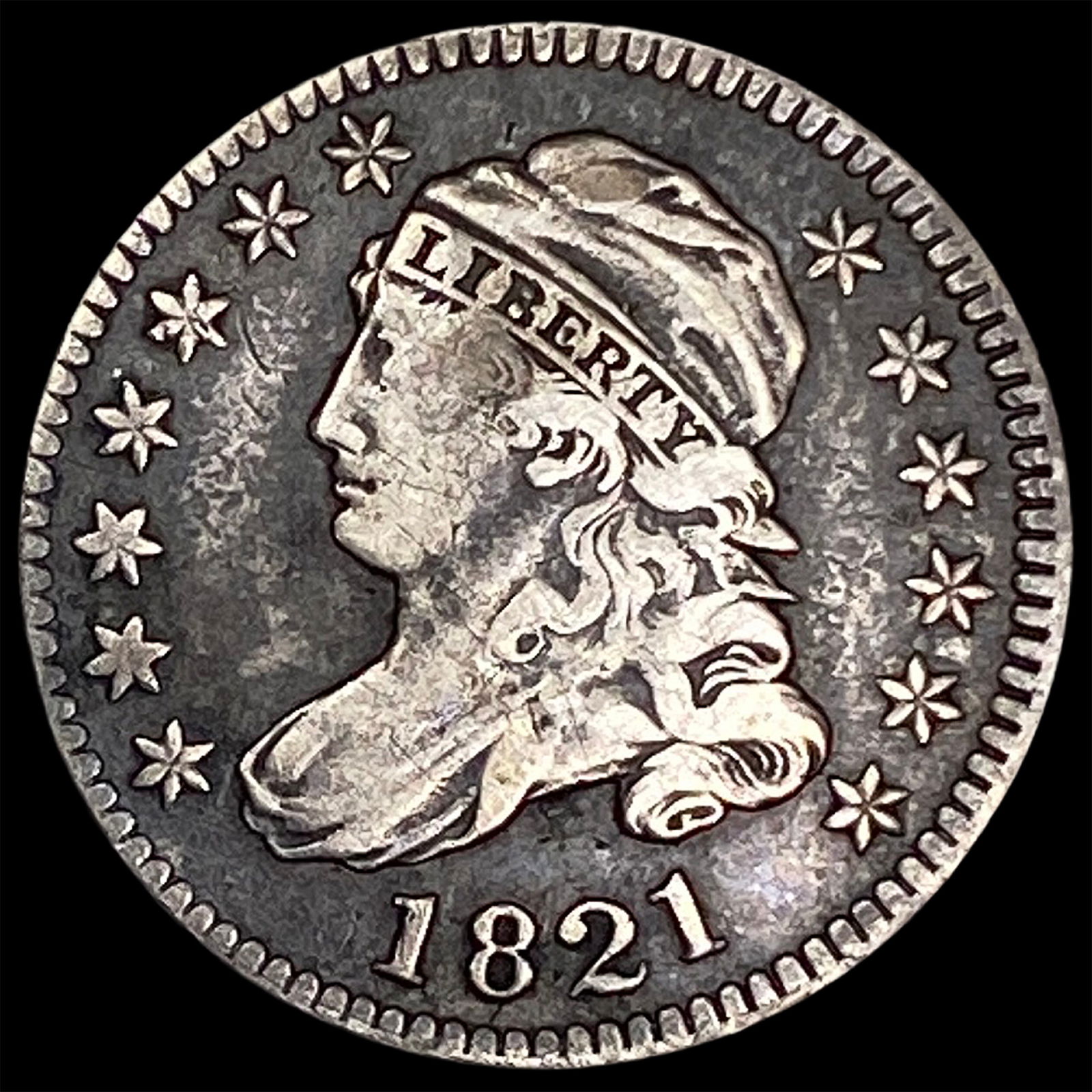 1821 Capped Bust Dime ABOUT UNCIRCULATED (1 of 2)