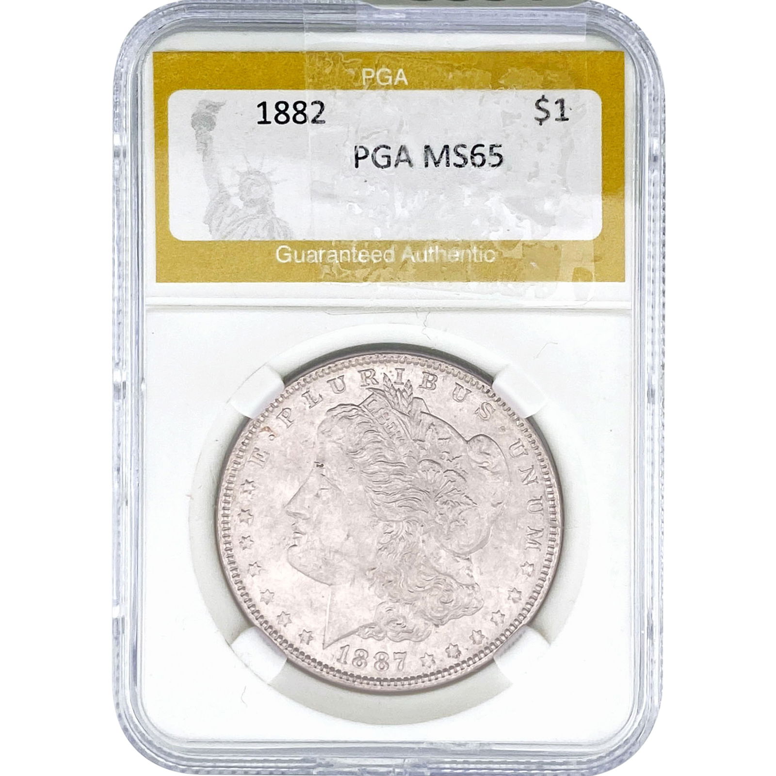 1882 Morgan Silver Dollar PGA MS65: 1882 Morgan Silver Dollar PGA MS65