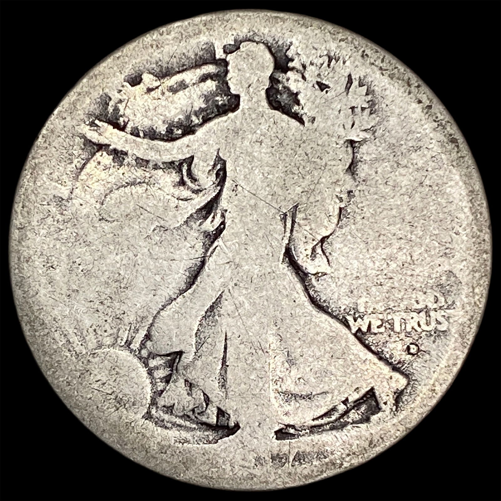 1918-D Silver Walking Liberty Half Dollar NICELY CIRCULATED: 1918-D Silver Walking Liberty Half Dollar NICELY CIRCULATED