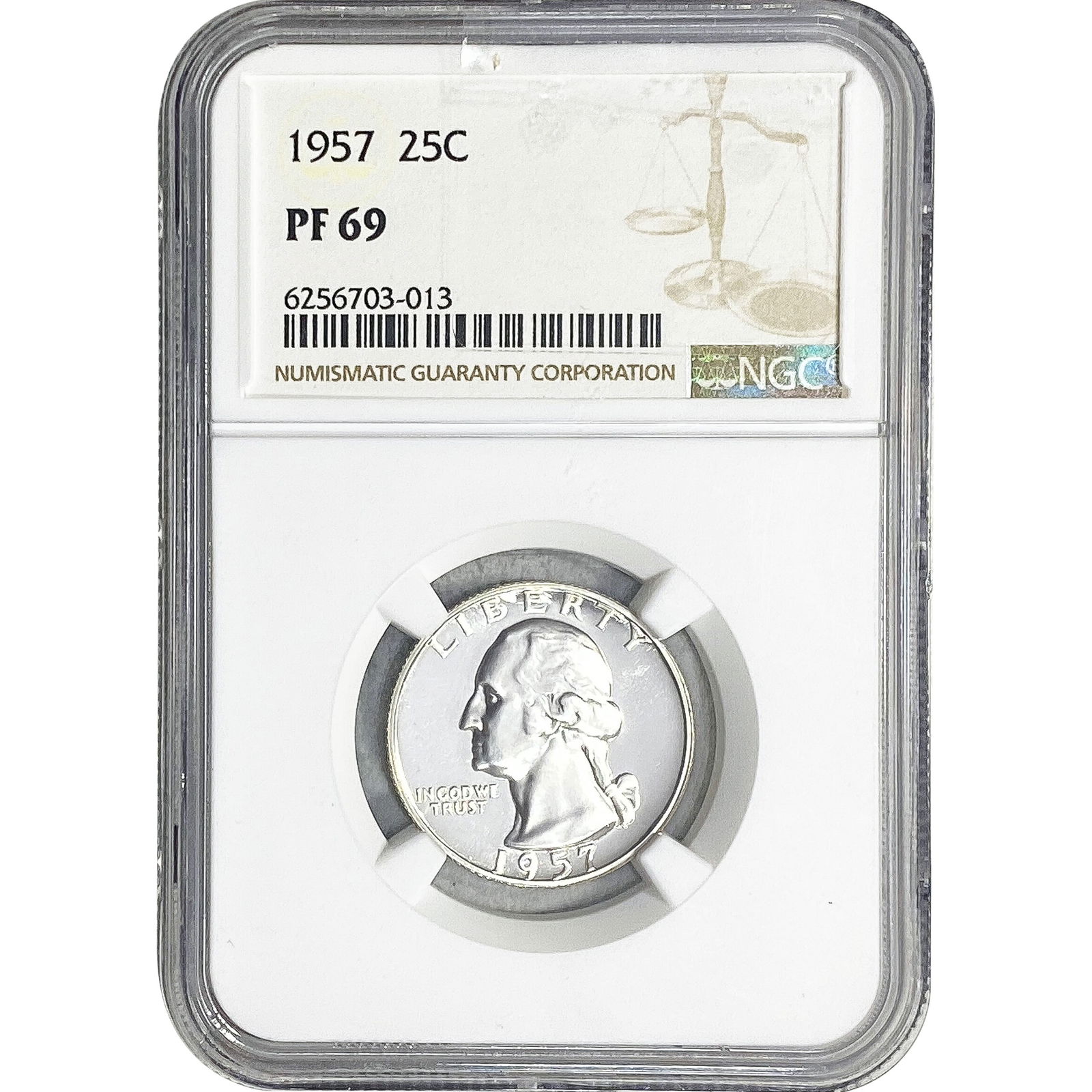 1957 Washington Silver Quarter NGC PF69: 1957 Washington Silver Quarter NGC PF69