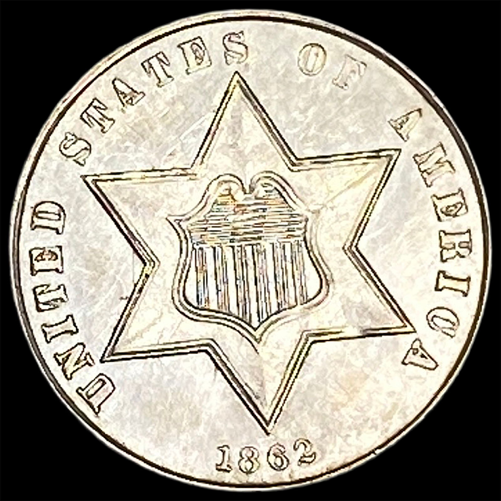 1862 Silver Three-Cent Piece HIGH GRADE (1 of 2)