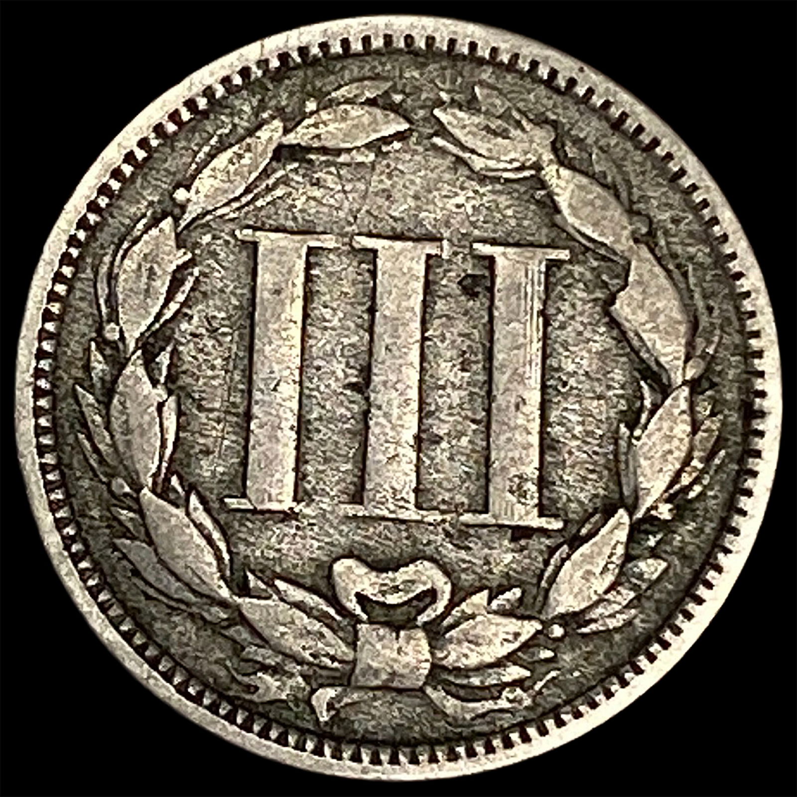 1866 Nickel Three-Cent Piece NICELY CIRCULATED - 2