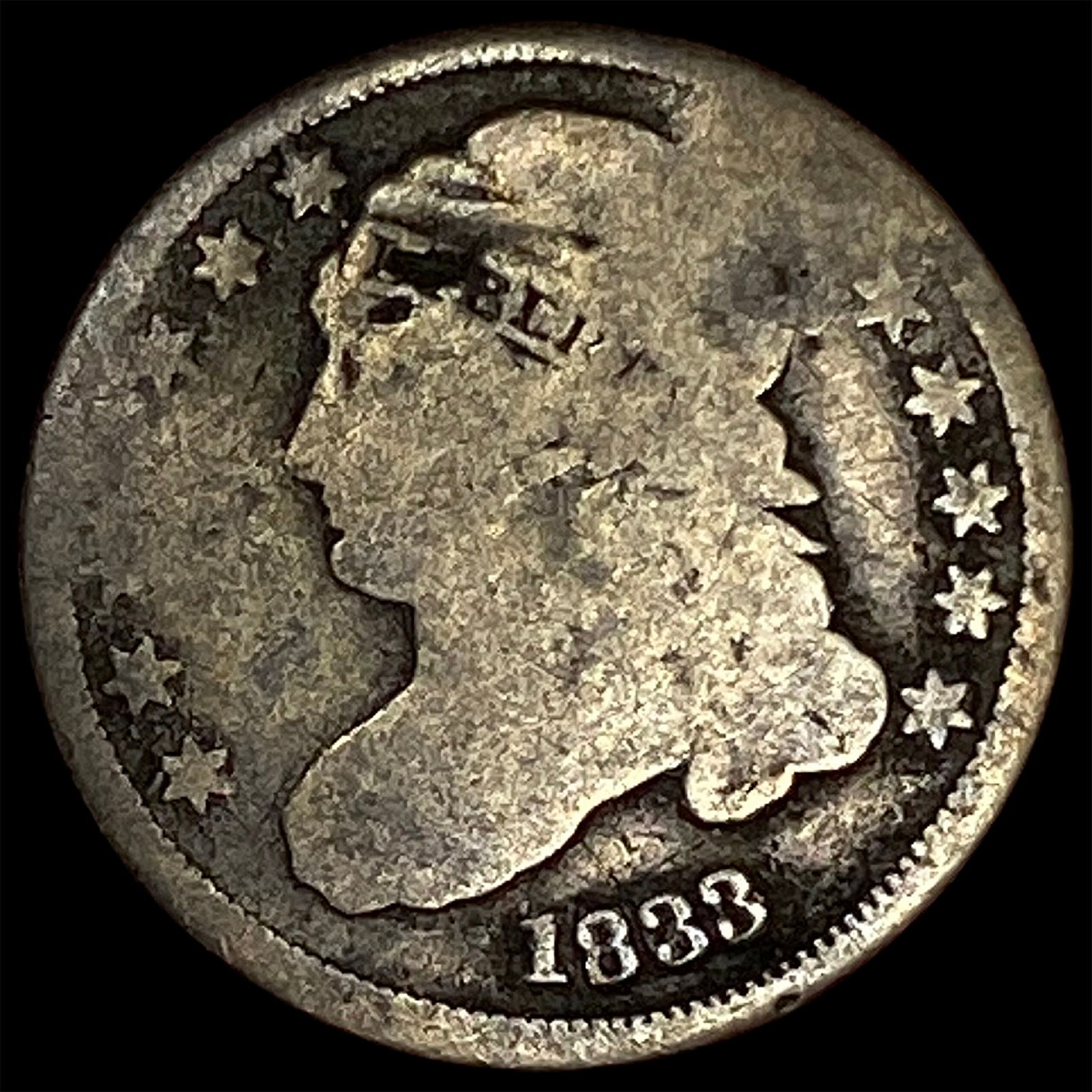 1833 Capped Bust Dime NICELY CIRCULATED (1 of 2)