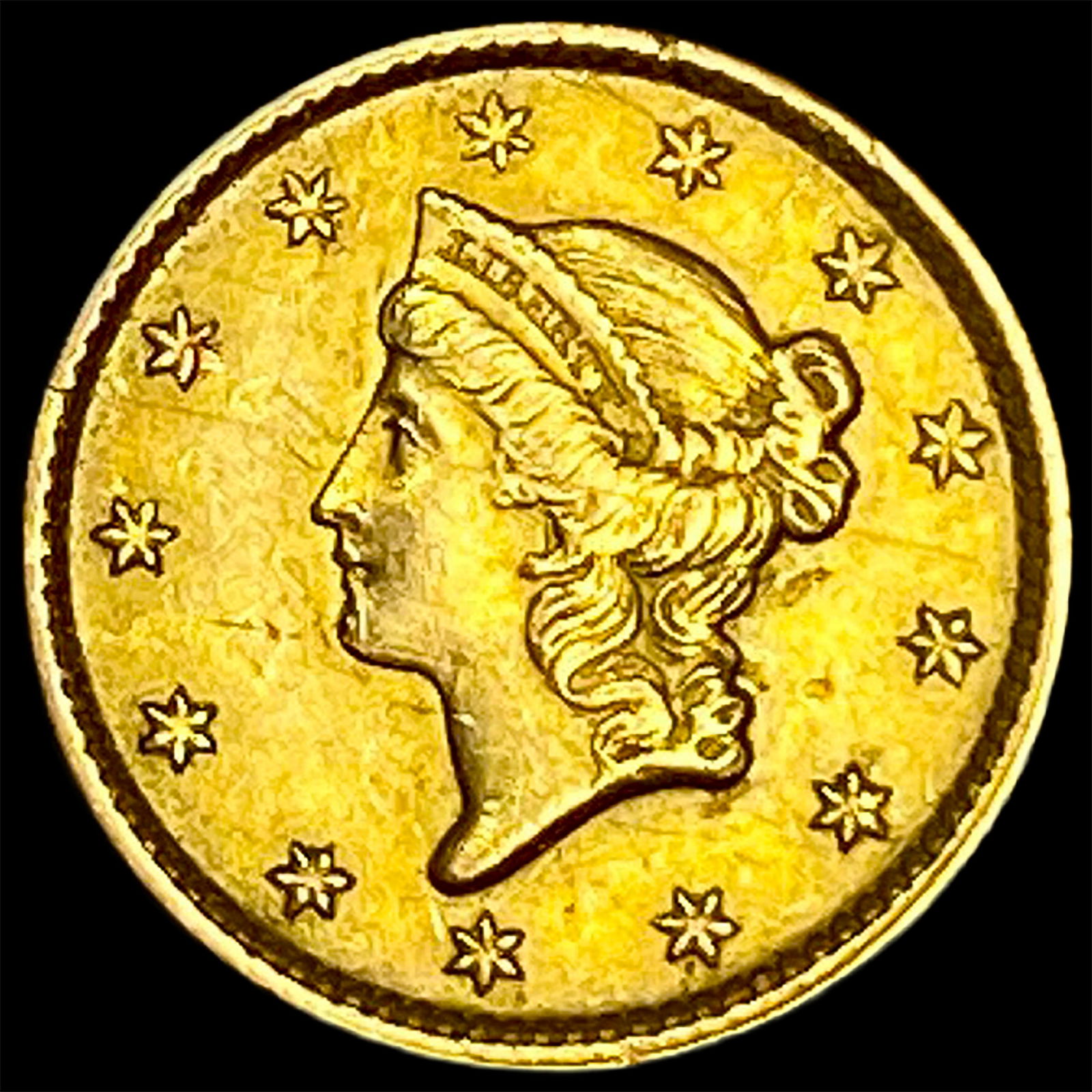 1851 Gold $1 Liberty Head Type 1 CLOSELY UNCIRCULATED (1 of 2)