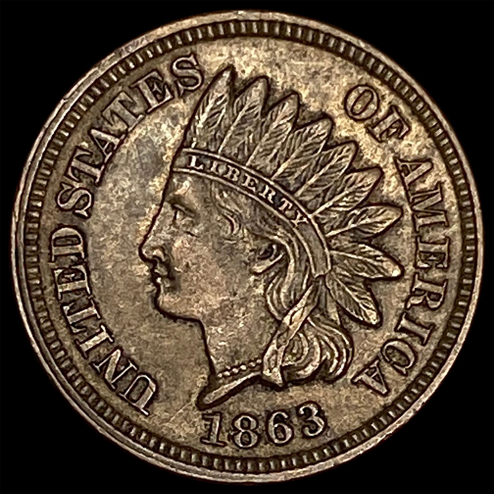 1863 Indian Head Cent NEARLY UNCIRCULATED (1 of 2)