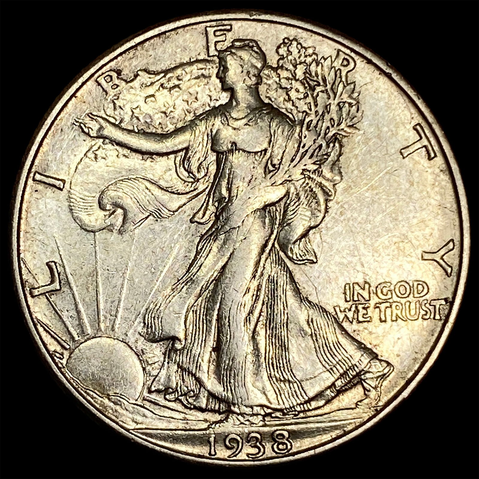 1938-D Silver Half Dollar CLOSELY UNCIRCULATED (1 of 2)