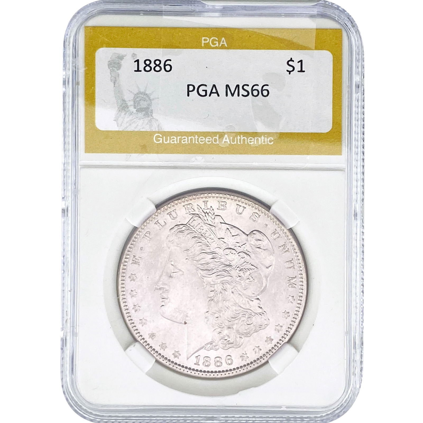 1886 Morgan Silver Dollar PGA MS66: 1886 Morgan Silver Dollar PGA MS66