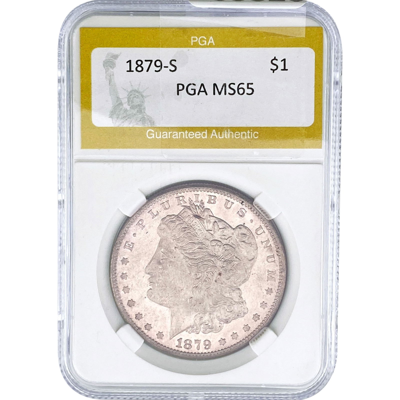 1879-S Morgan Silver Dollar PGA MS65: 1879-S Morgan Silver Dollar PGA MS65