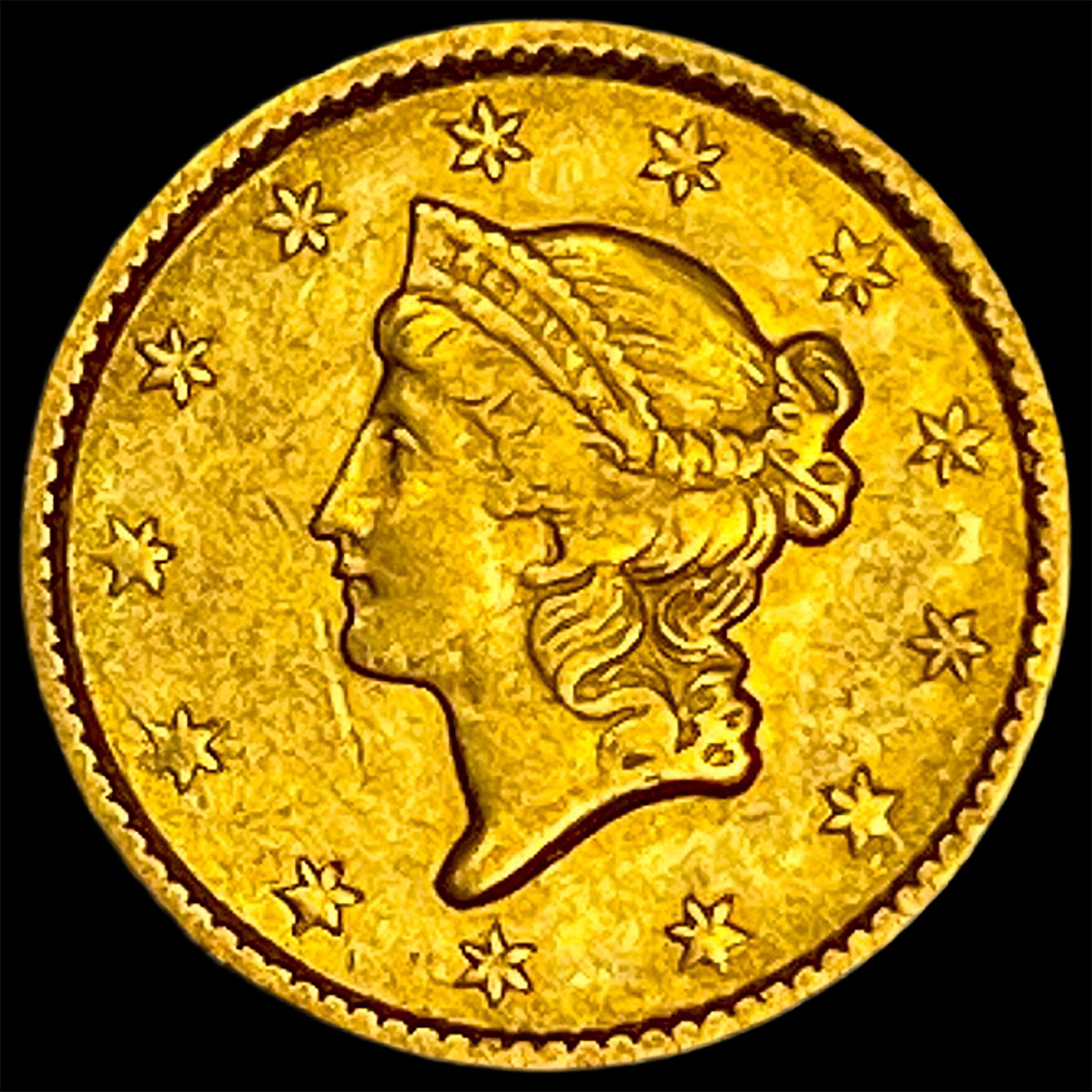 1853-C Gold $1 Liberty Head CLOSELY UNCIRCULATED (1 of 2)