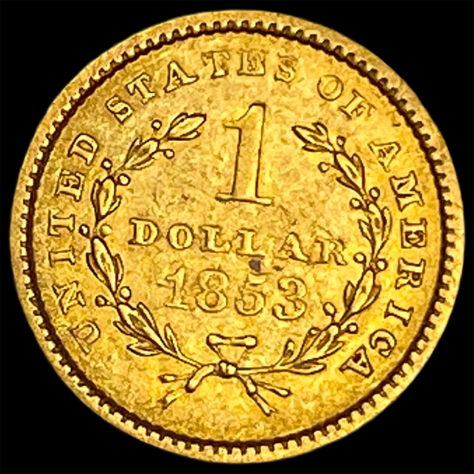 1853-C Gold $1 Liberty Head CLOSELY UNCIRCULATED - 2