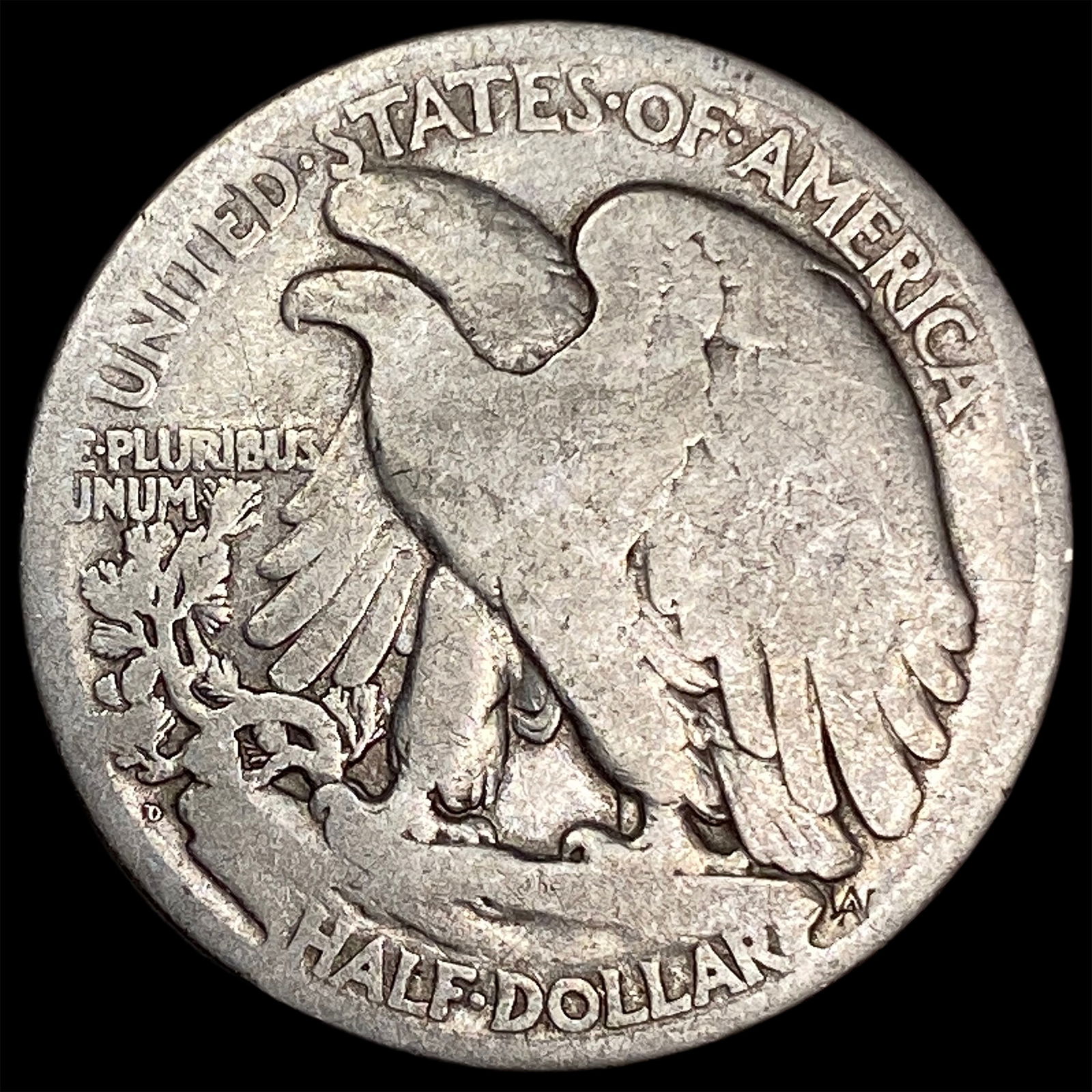 1920-D Silver Walking Liberty Half Dollar NICELY CIRCULATED - 2