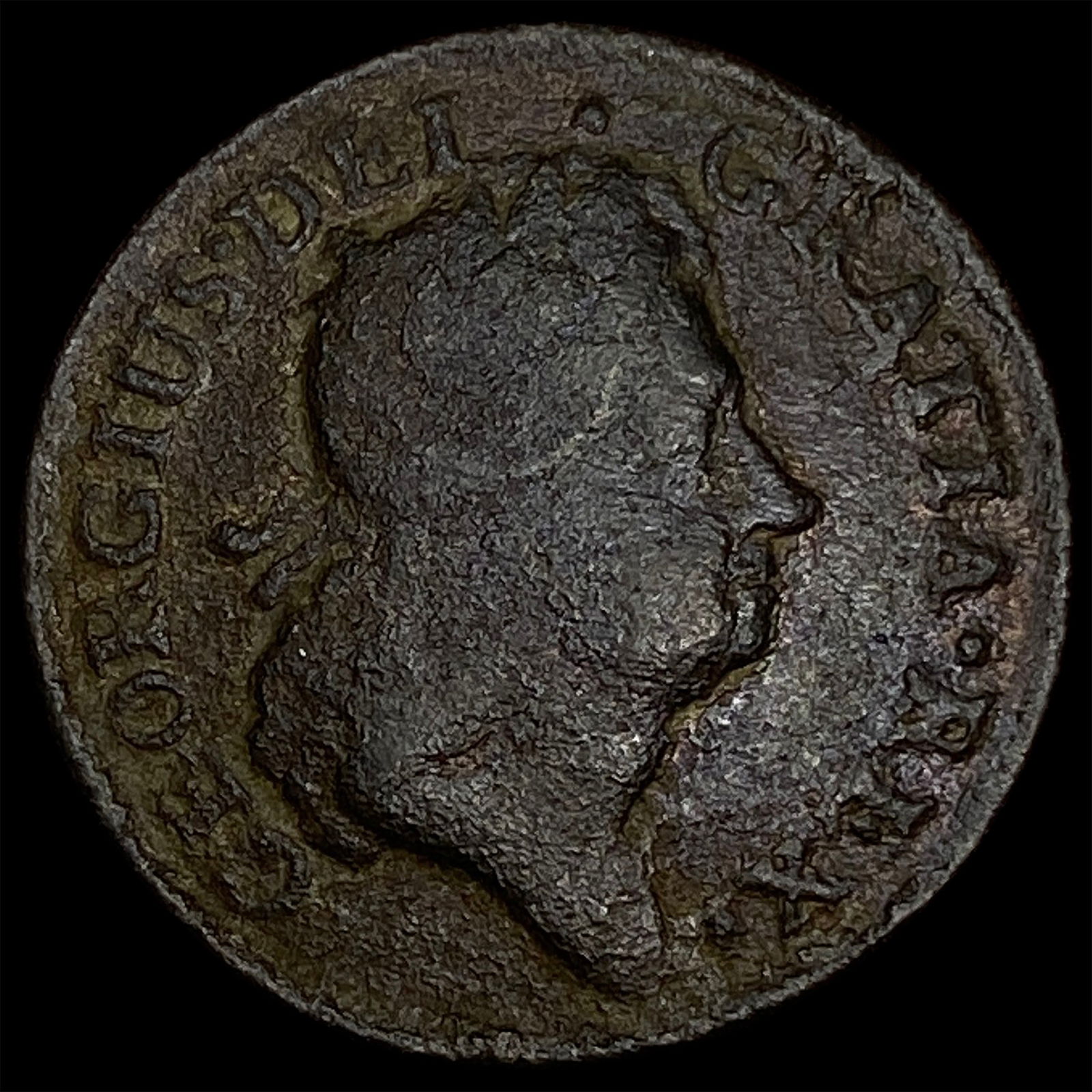 George II Halfpenny 1729-1754 Copper. HIGH GRADE (1 of 2)