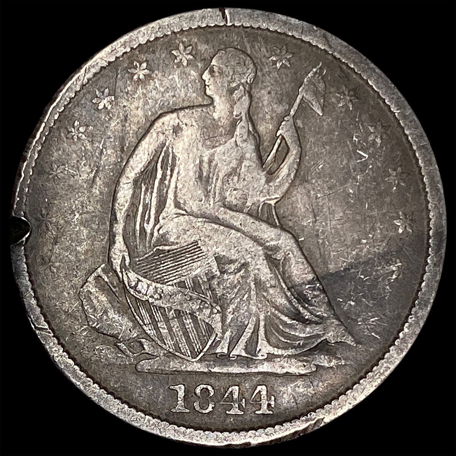 1844-O Silver Half Dollar (Seated Liberty) HIGH GRADE (1 of 2)