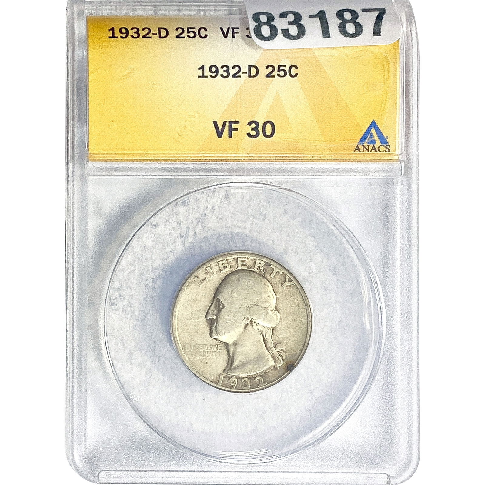 1932-D Washington Silver Quarter ANACS CF30 (1 of 2)