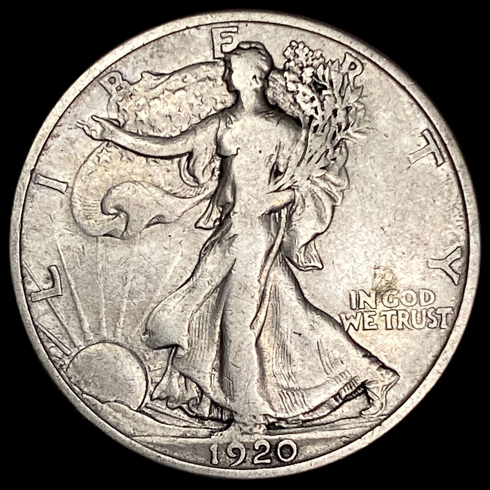 1920 Silver Half Dollar Walking Liberty LIGHTLY CIRCULATED (1 of 2)