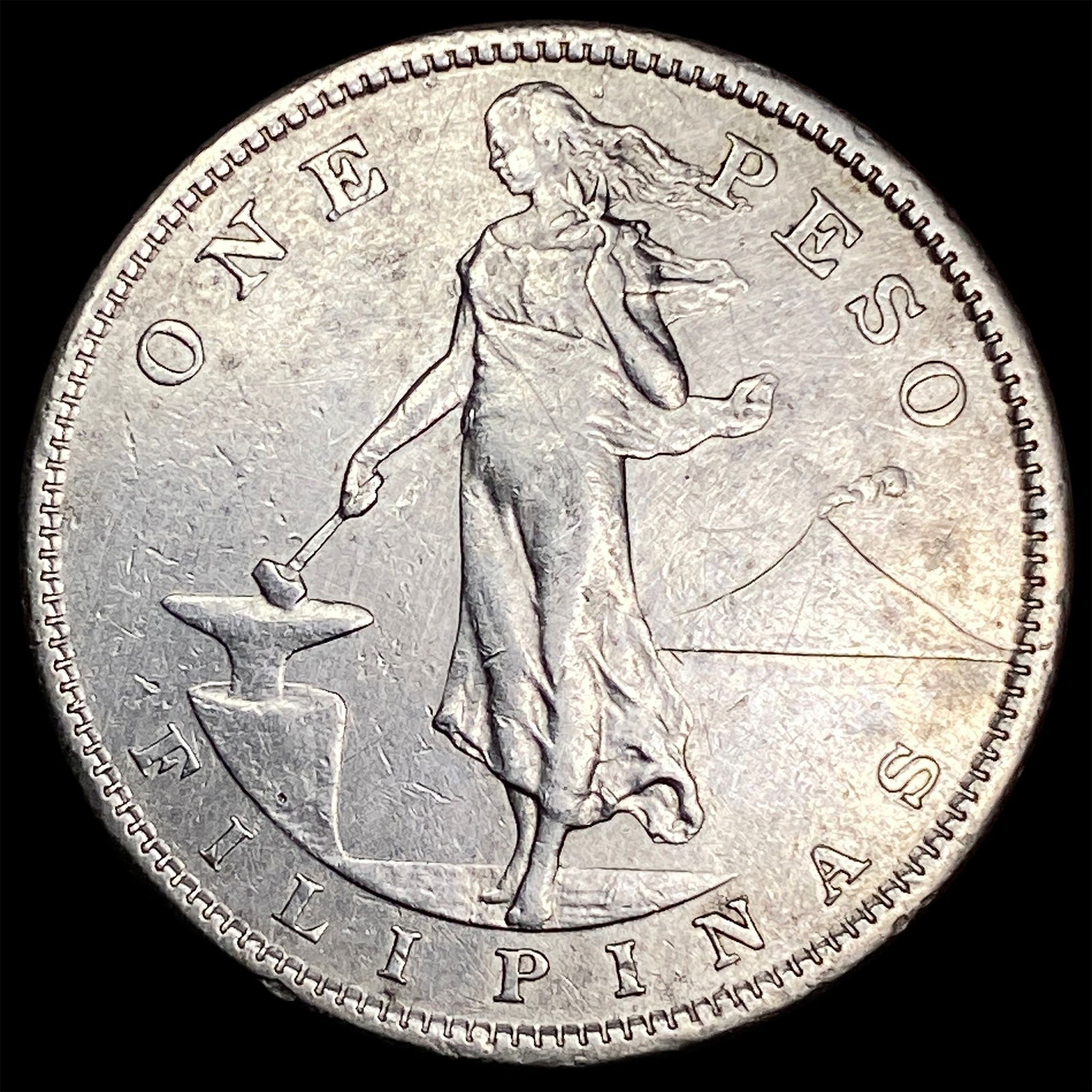 1907-S Silver Philippines Peso HIGH GRADE (1 of 2)