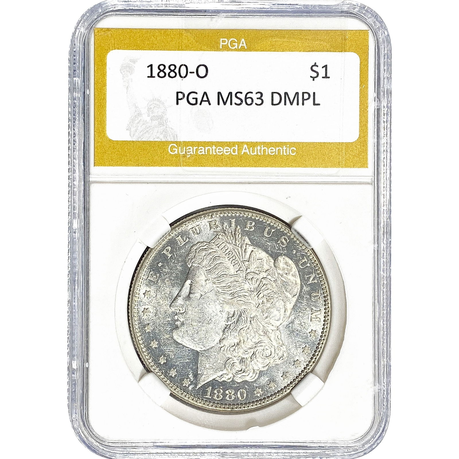 1880-O Morgan Silver Dollar PGA MS63 DMPL: 1880-O Morgan Silver Dollar PGA MS63 DMPL