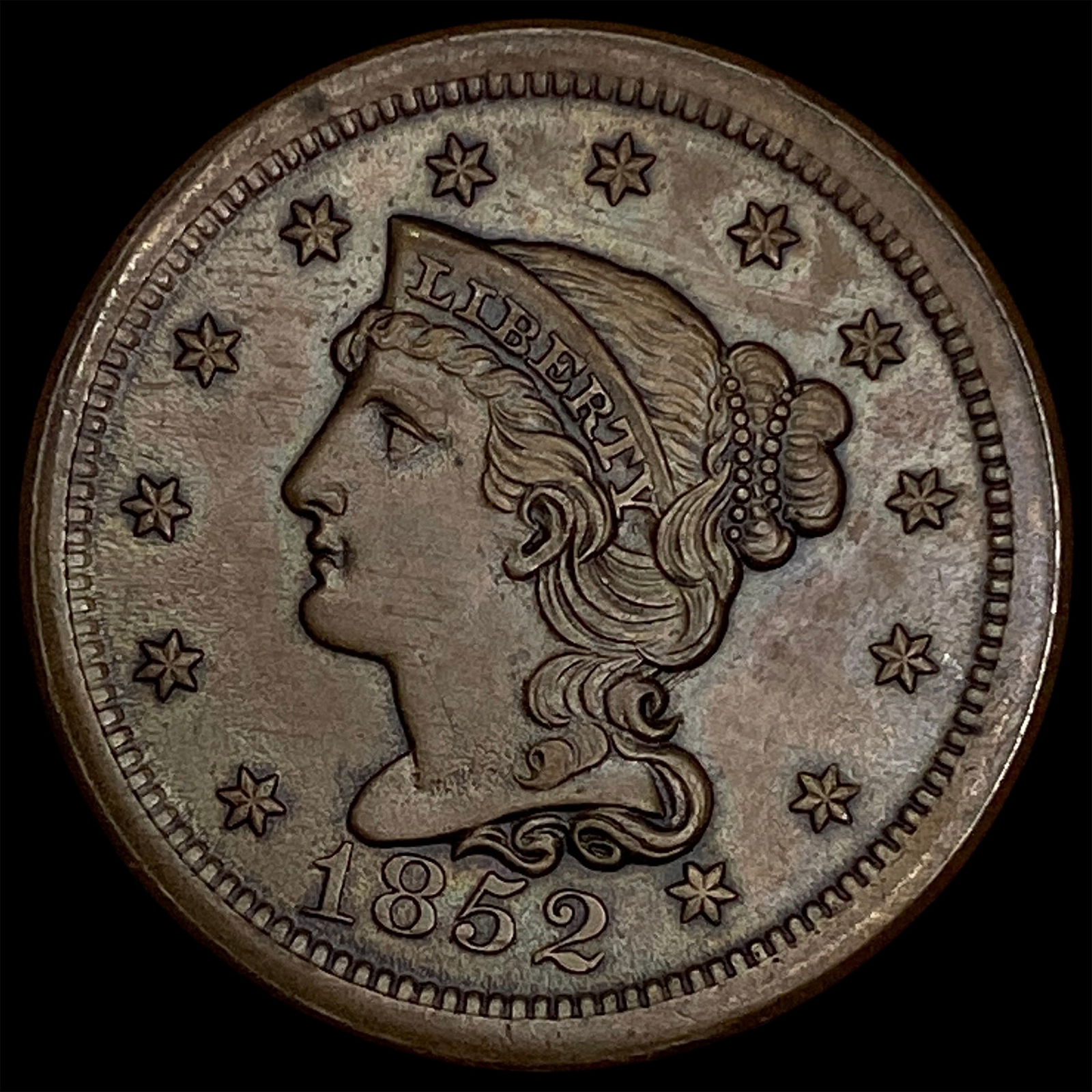 1852 Braided Hair Large Cent UNCIRCULATED (1 of 2)