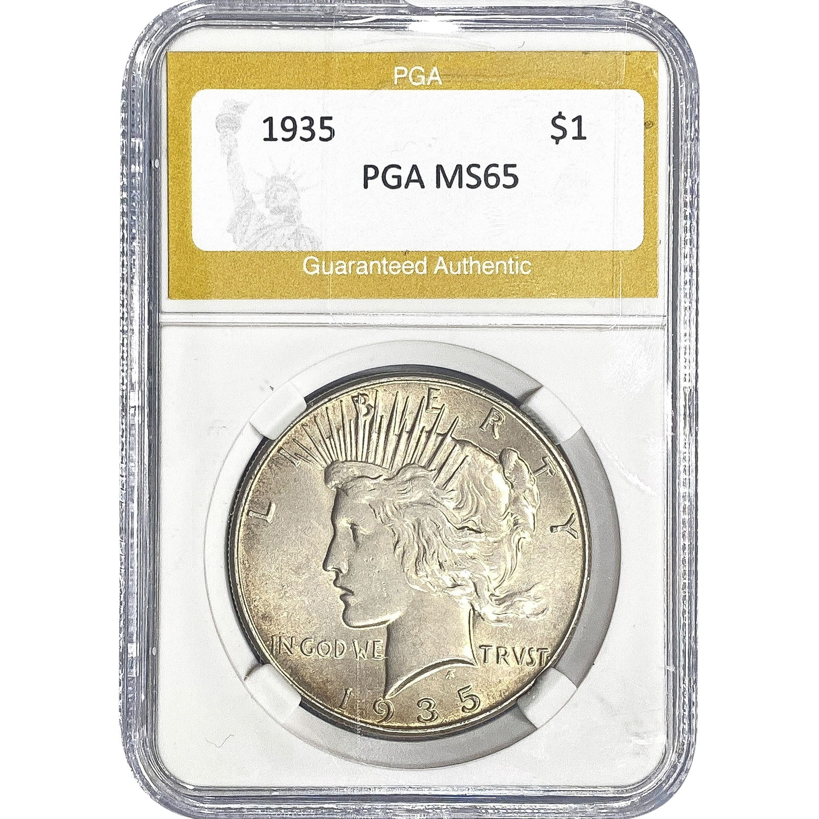 1935 Silver Peace Dollar PGA MS65 (1 of 2)