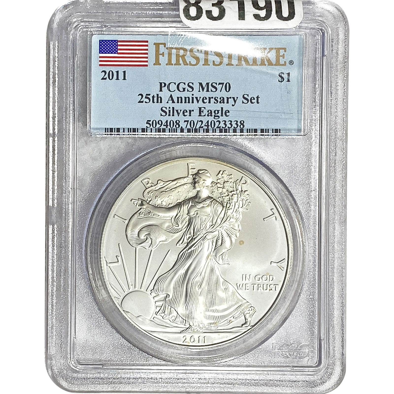 2011 Silver Eagle PCGS MS70 25th Anniversary (1 of 2)