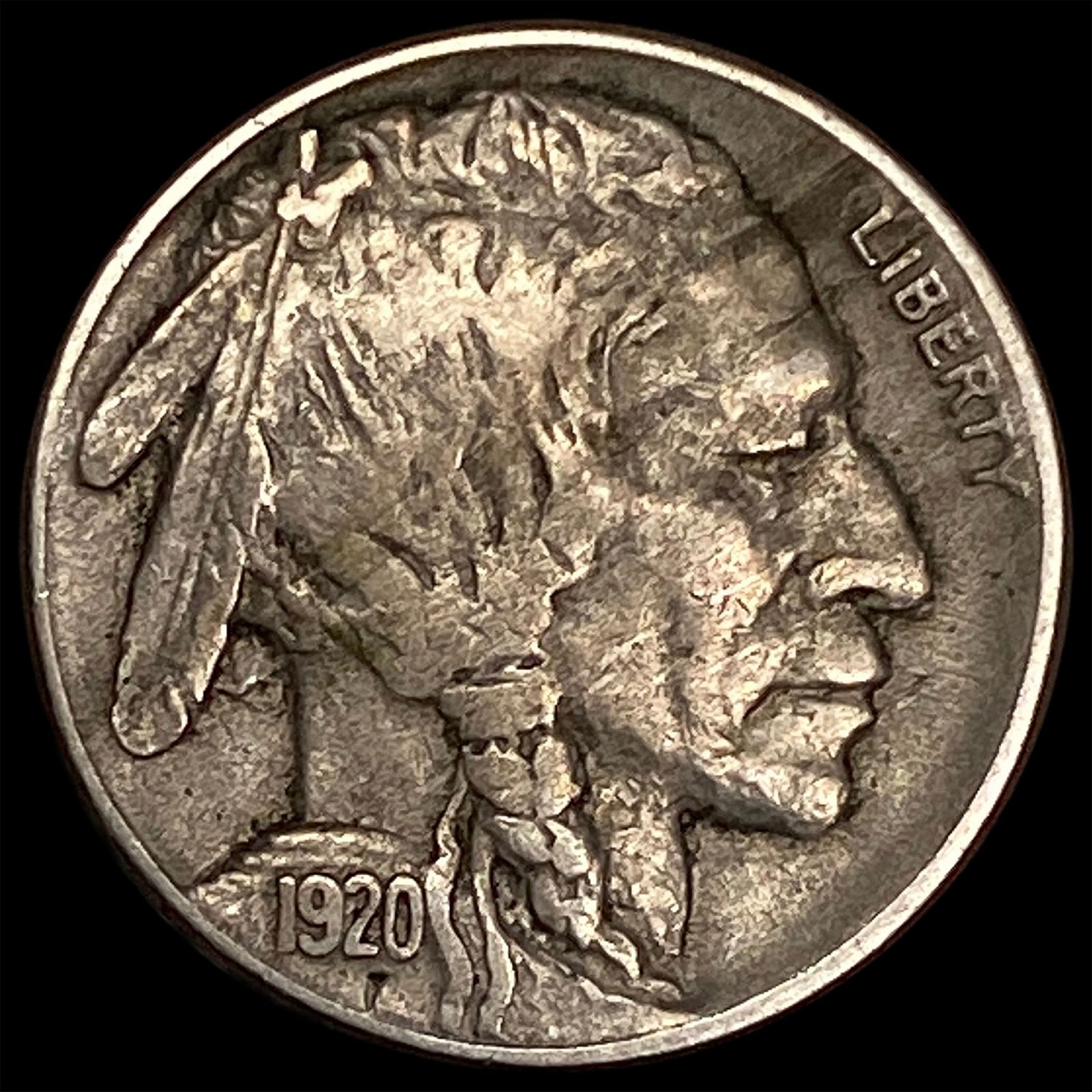 1920-S Buffalo Nickel ABOUT UNCIRCULATED: 1920-S Buffalo Nickel ABOUT UNCIRCULATED