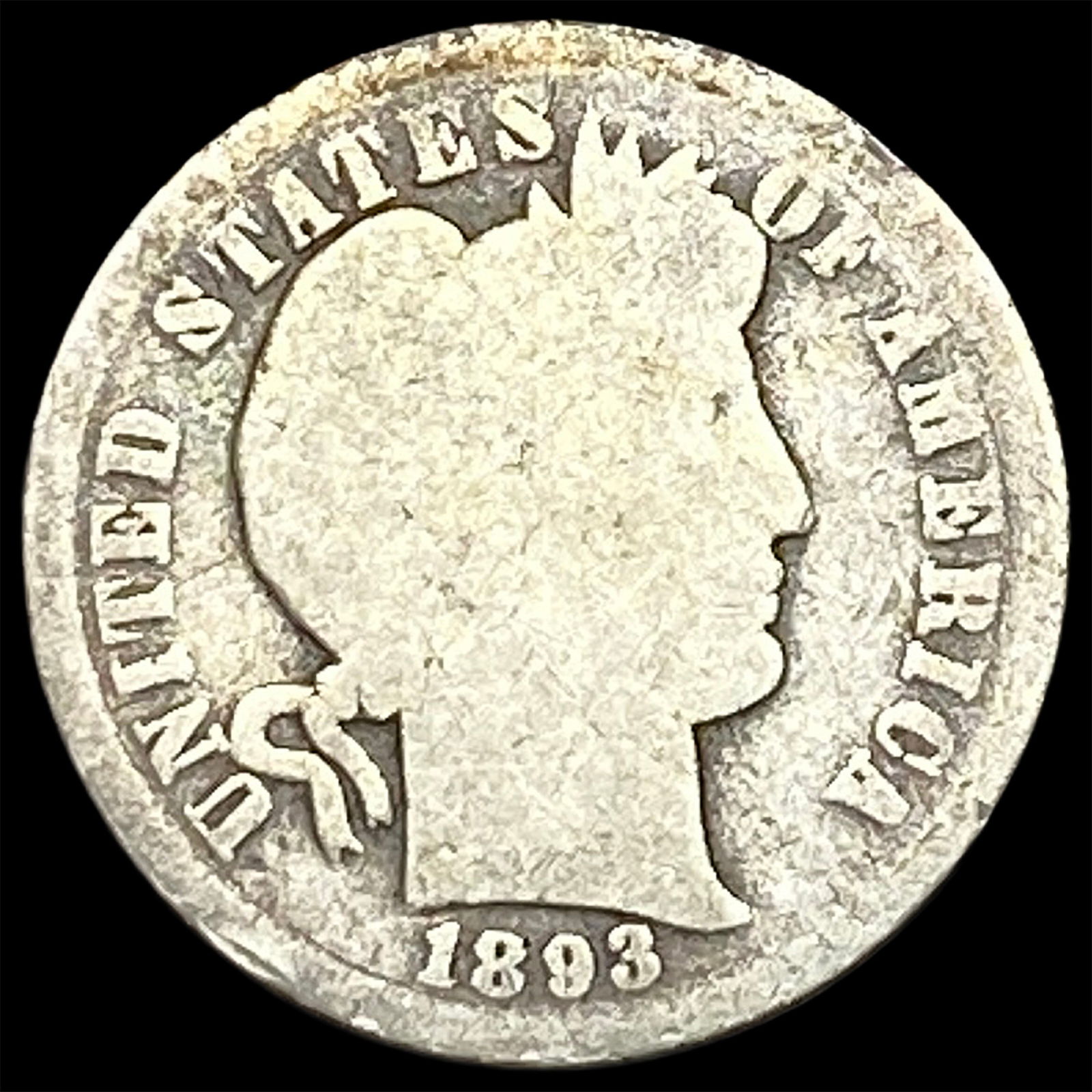 1893-O Silver Barber Dime NICELY CIRCULATED: 1893-O Silver Barber Dime NICELY CIRCULATED