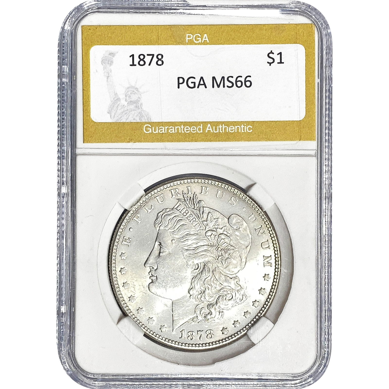 1878 Morgan Silver Dollar PGA MS66: 1878 Morgan Silver Dollar PGA MS66