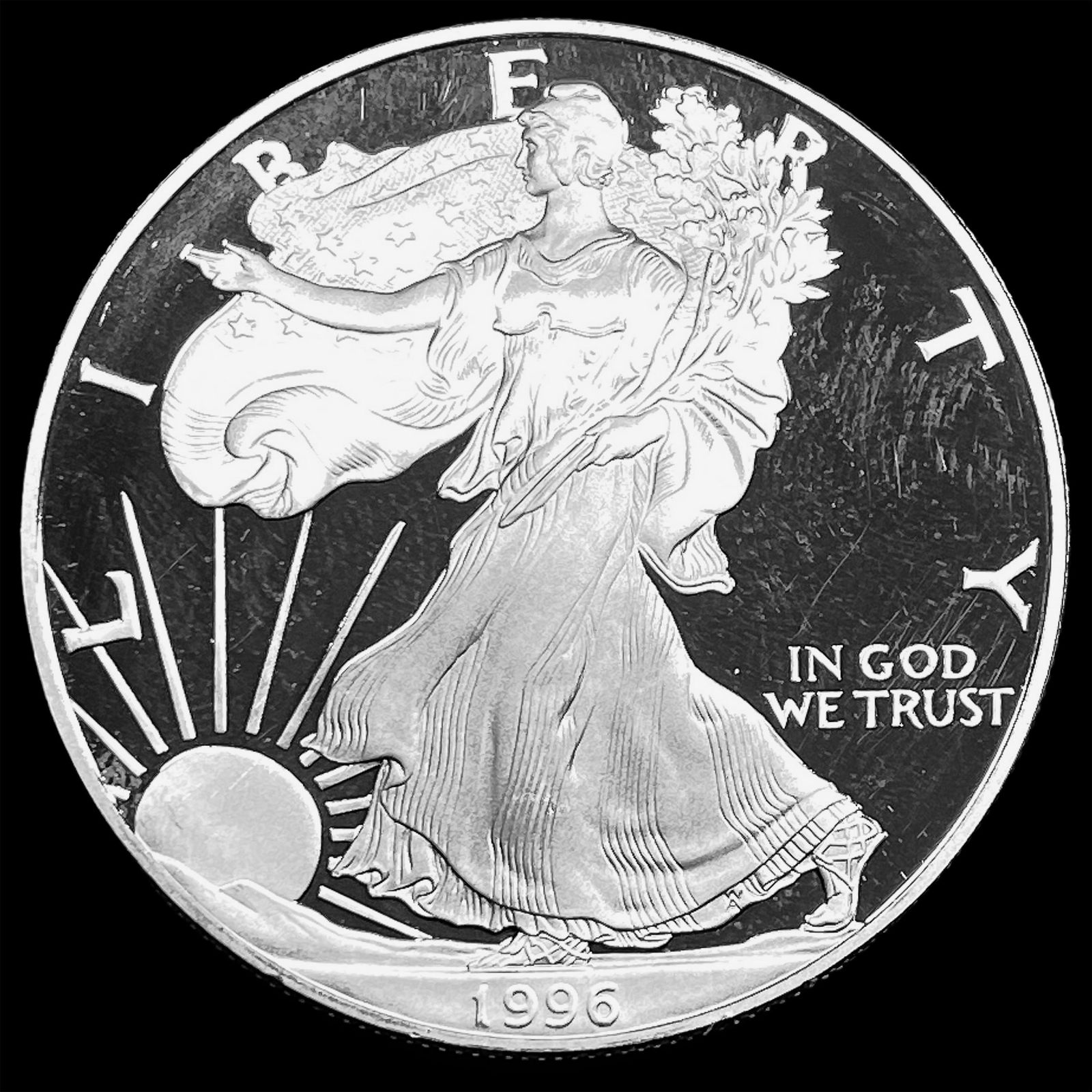 1996-P Silver American Eagle Proof $1 CHOICE PROOF (1 of 2)