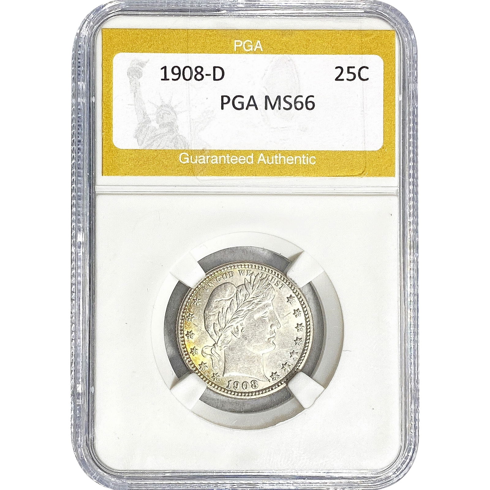 1908-D Barber Quarter PGA MS66 (1 of 2)