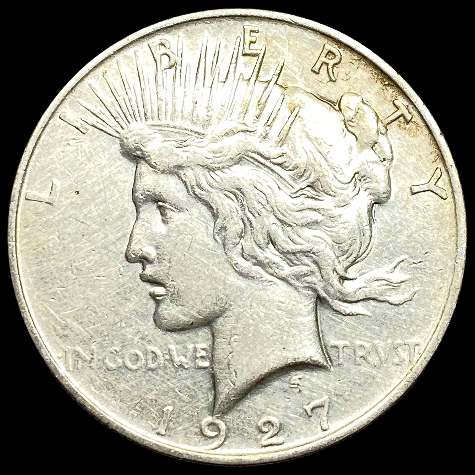 1927-S Silver Peace Dollar CLOSELY UNCIRCULATED (1 of 2)