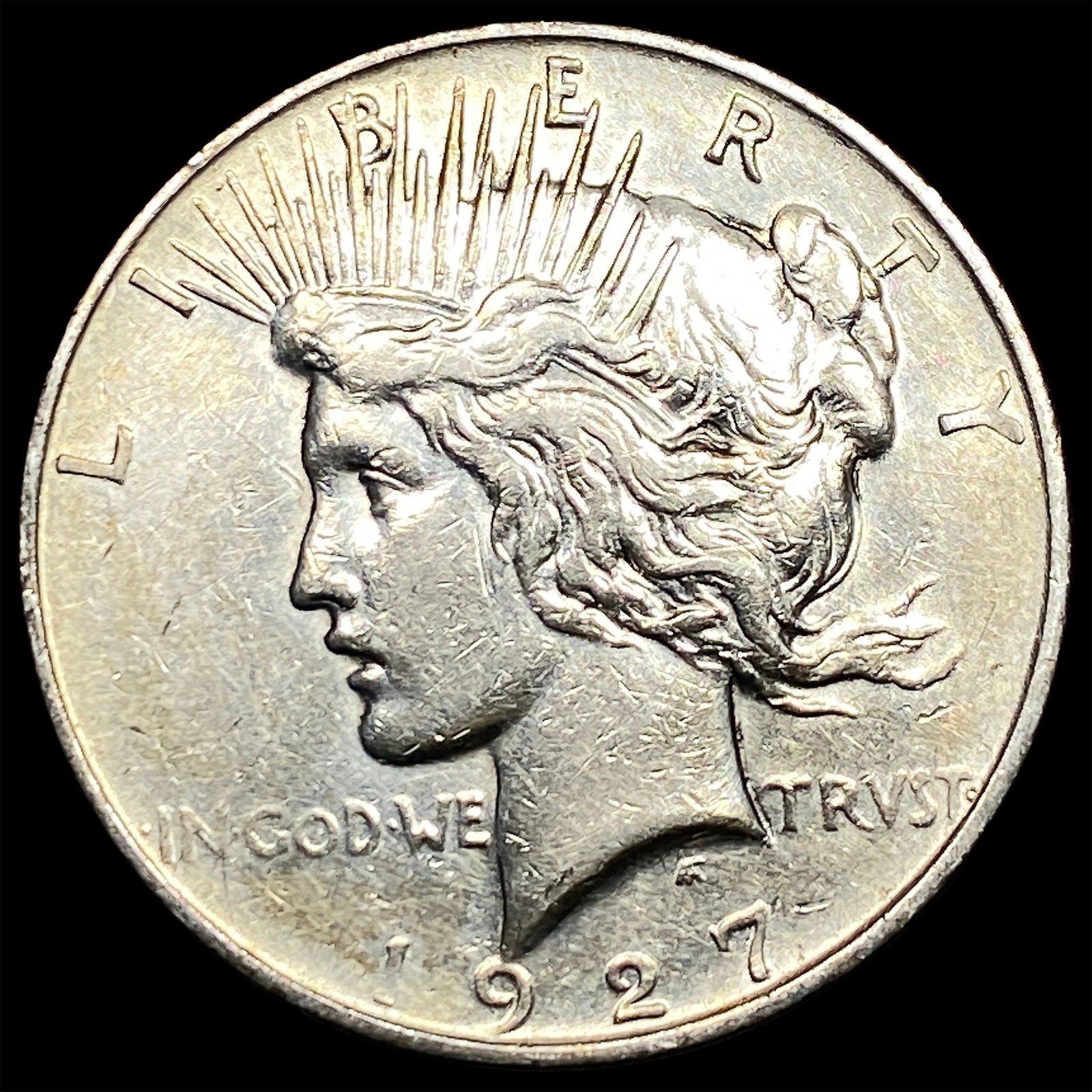 1927 Silver Peace Dollar CLOSELY UNCIRCULATED (1 of 2)