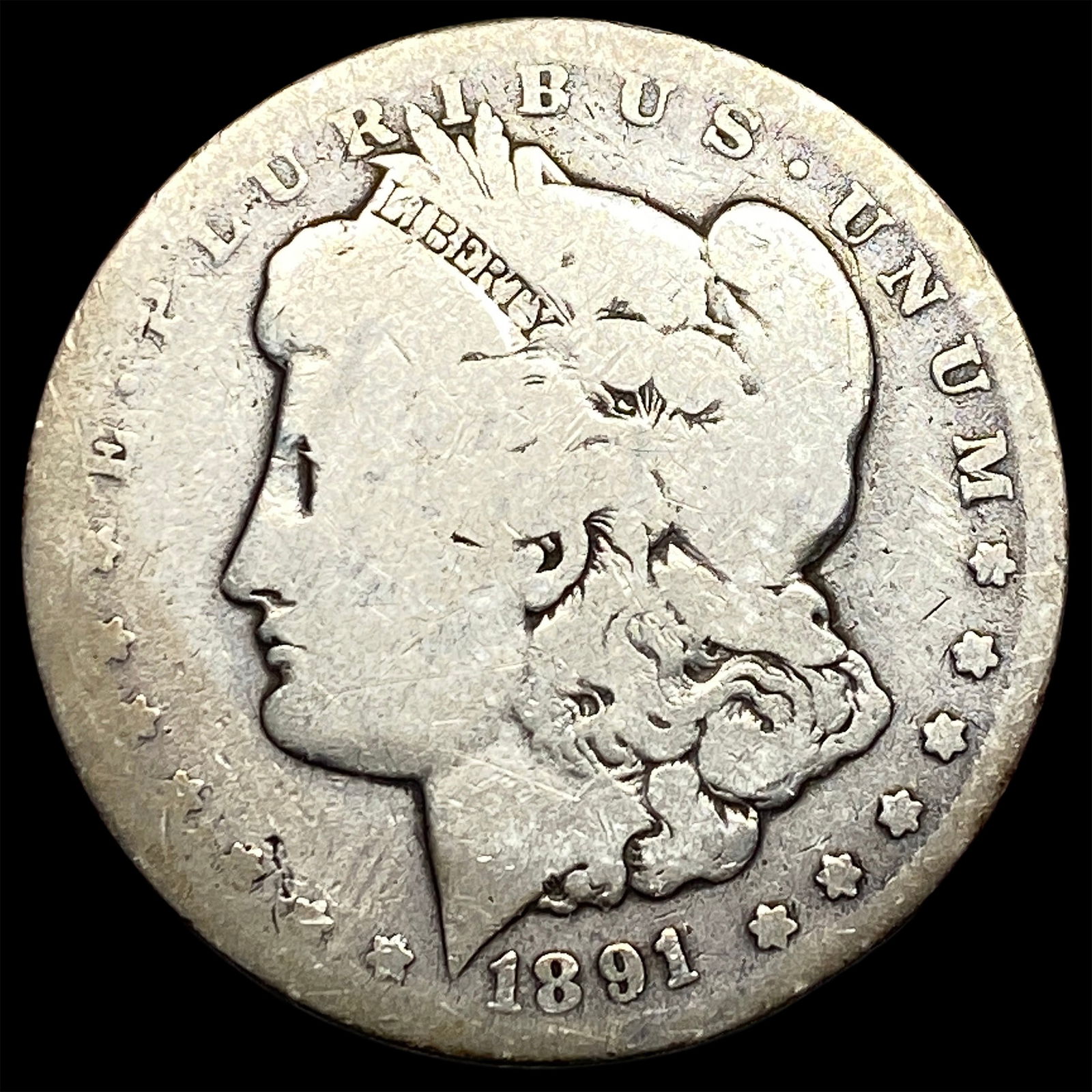 1891-CC Silver Morgan Dollar NICELY CIRCULATED: 1891-CC Silver Morgan Dollar NICELY CIRCULATED