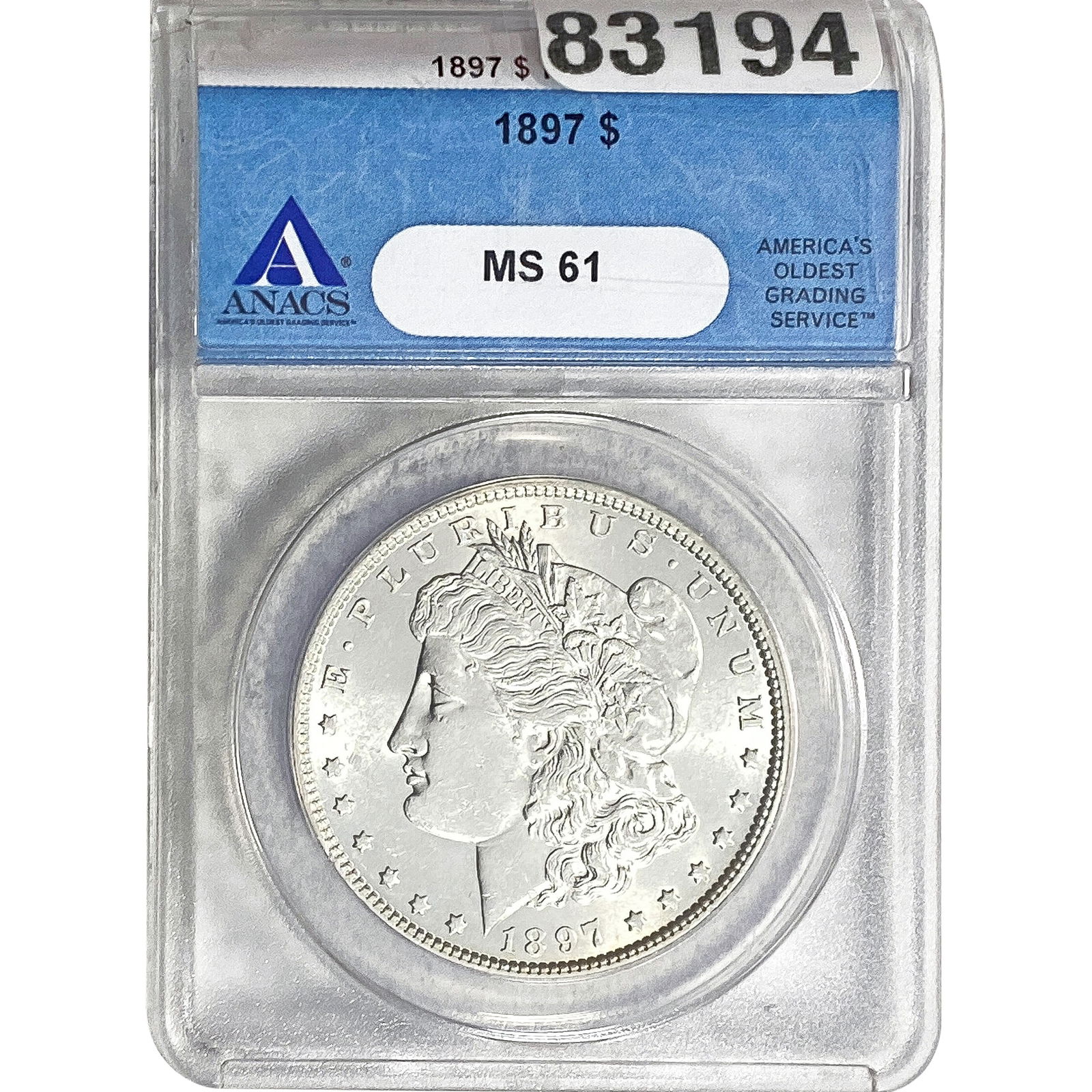 1897 Morgan Silver Dollar ANACS MS61 (1 of 2)